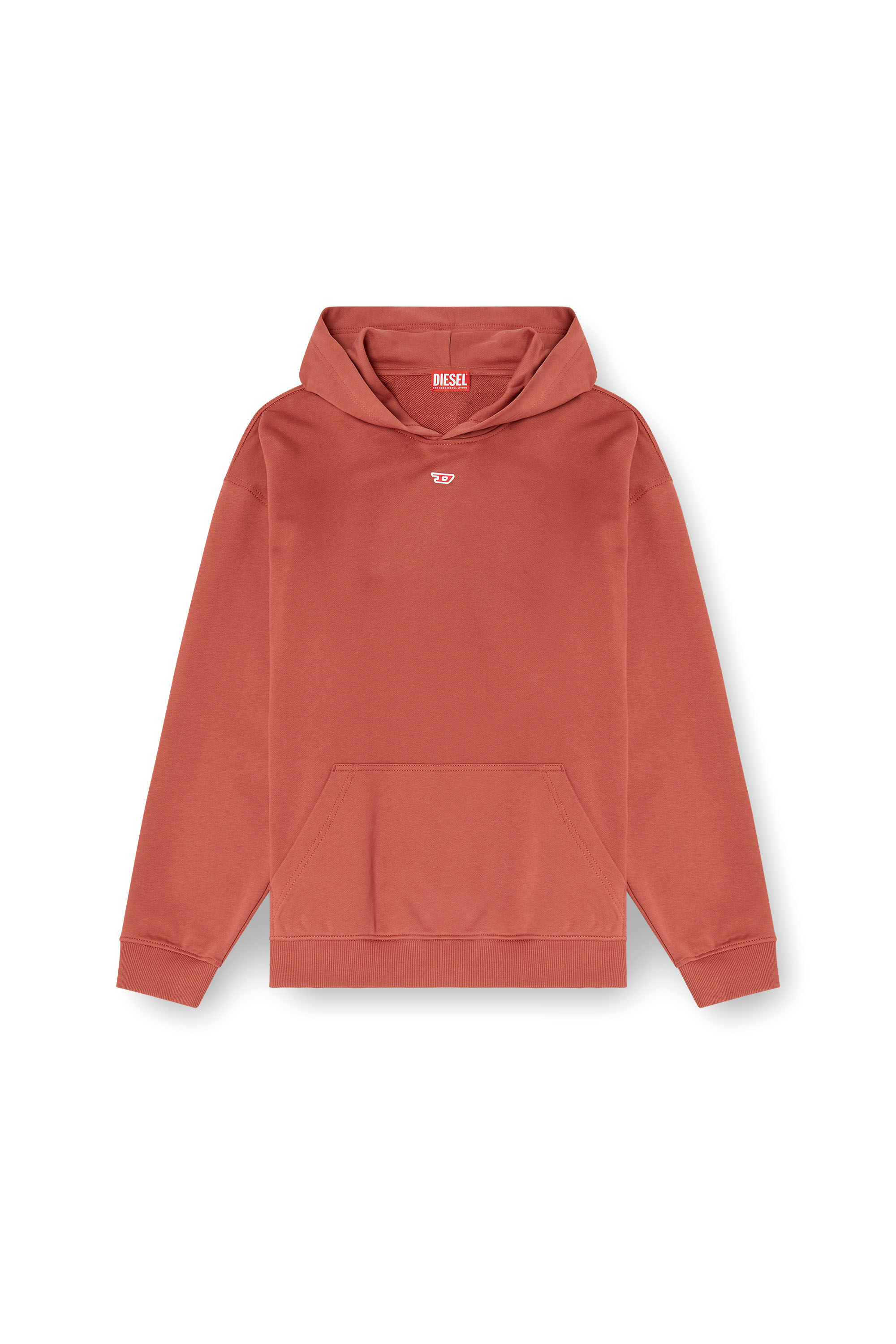 Diesel - S-BOXT-HOOD-D, Herren Hoodie mit D Logo-Patch in Rot - 2