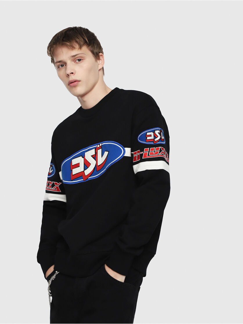 S Bay Yf Herren Sweatshirt Aus Baumwolle Mit Slogans Diesel