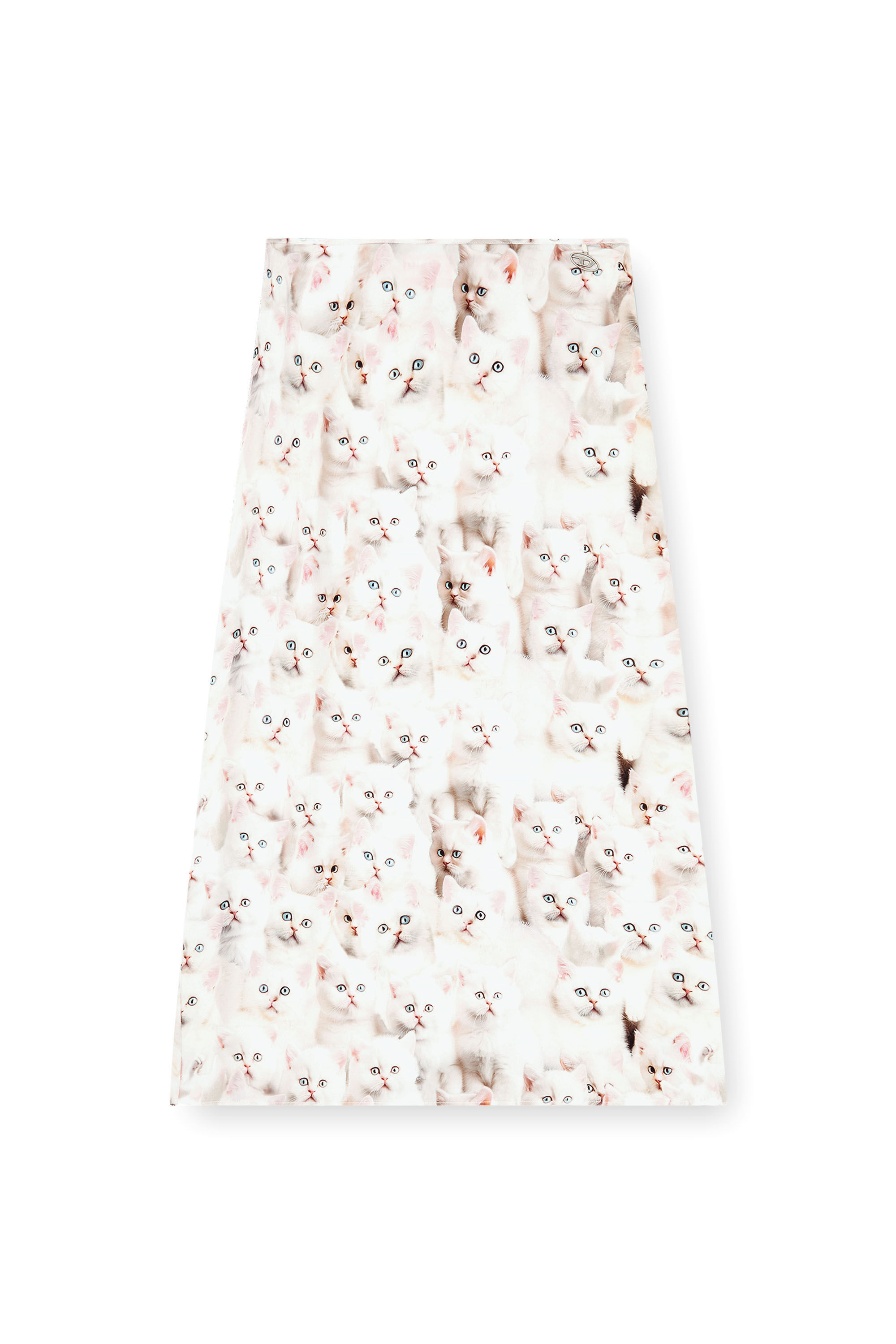 Diesel - O-RCHID-R1, Damen Midirock aus Viskose mit Allover-Print in Weiß - 2