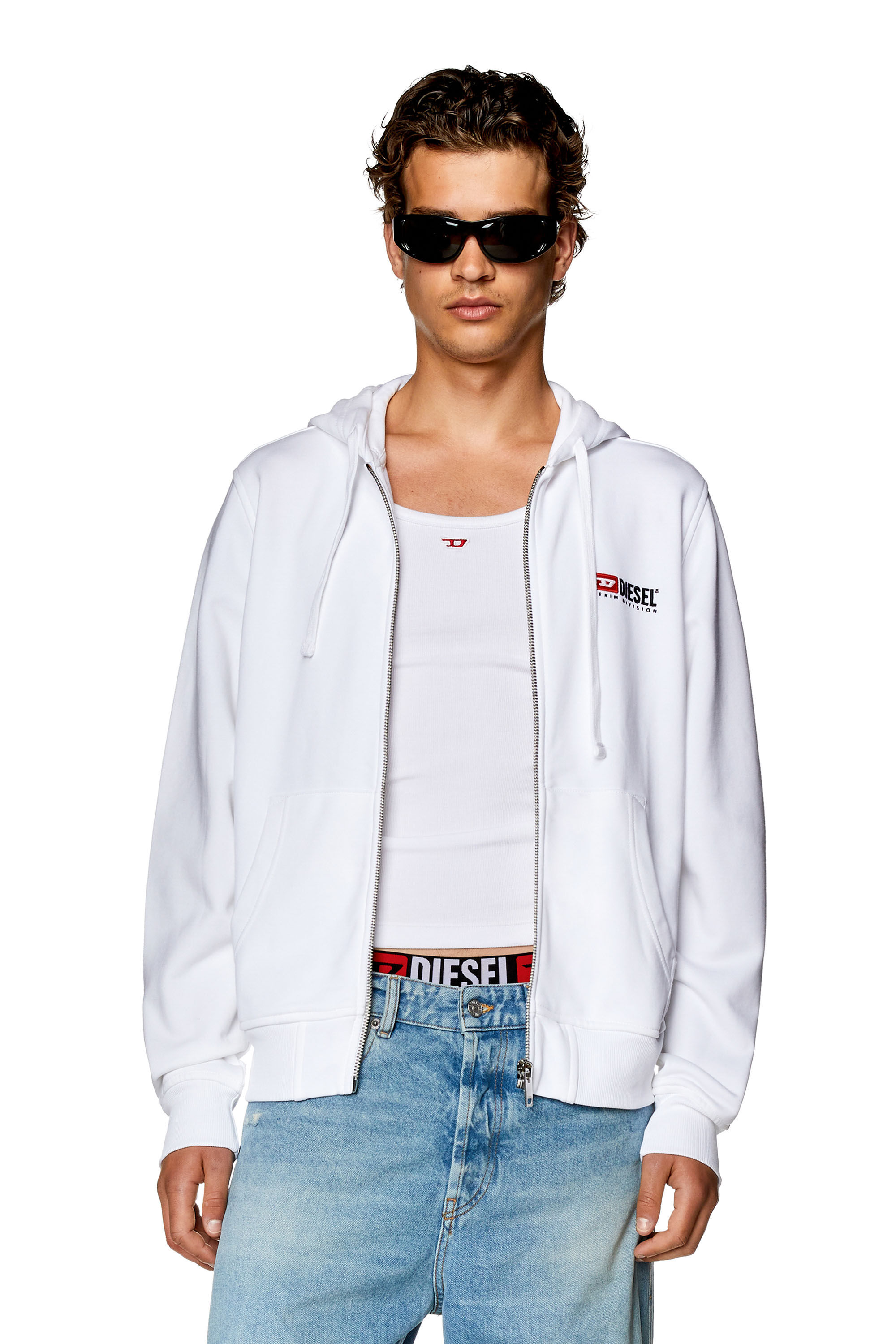Diesel - S-GINN-HOOD-ZIP-DIV, Weiß - Image 3