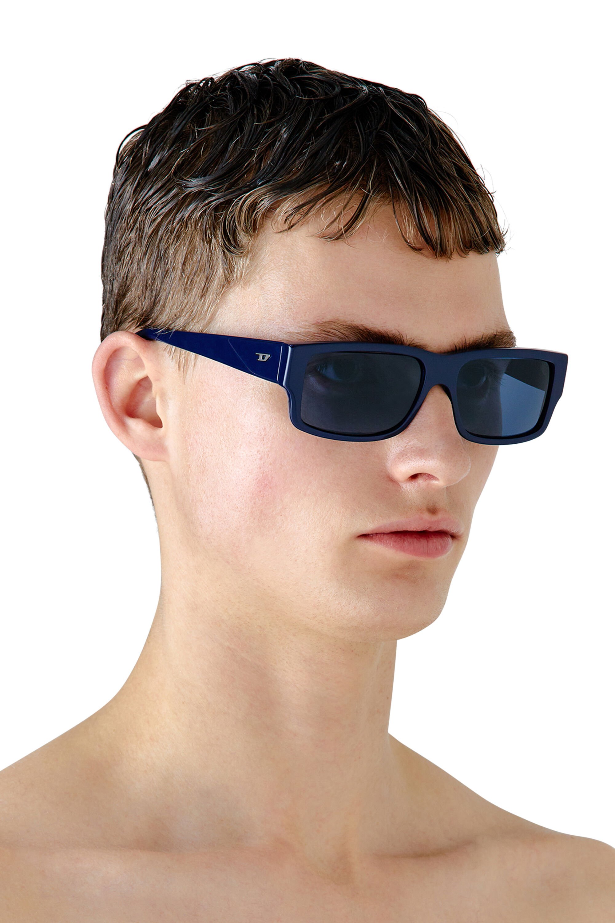 Diesel - 0DL2003, Man Rectangle sunglasses in Blue - Image 4