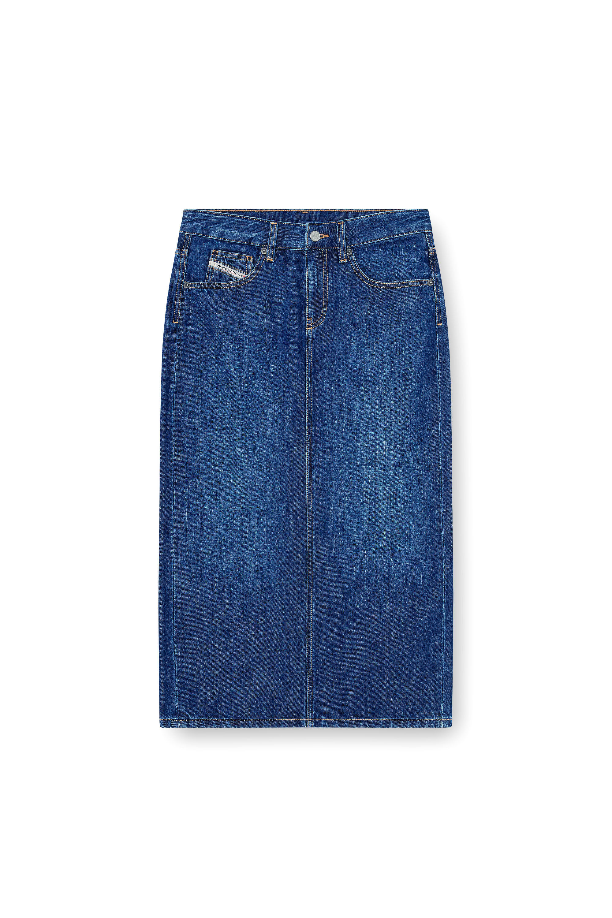 Diesel - DE-SKYE-D, Damen Denim-Midirock in Mittelblau - 2