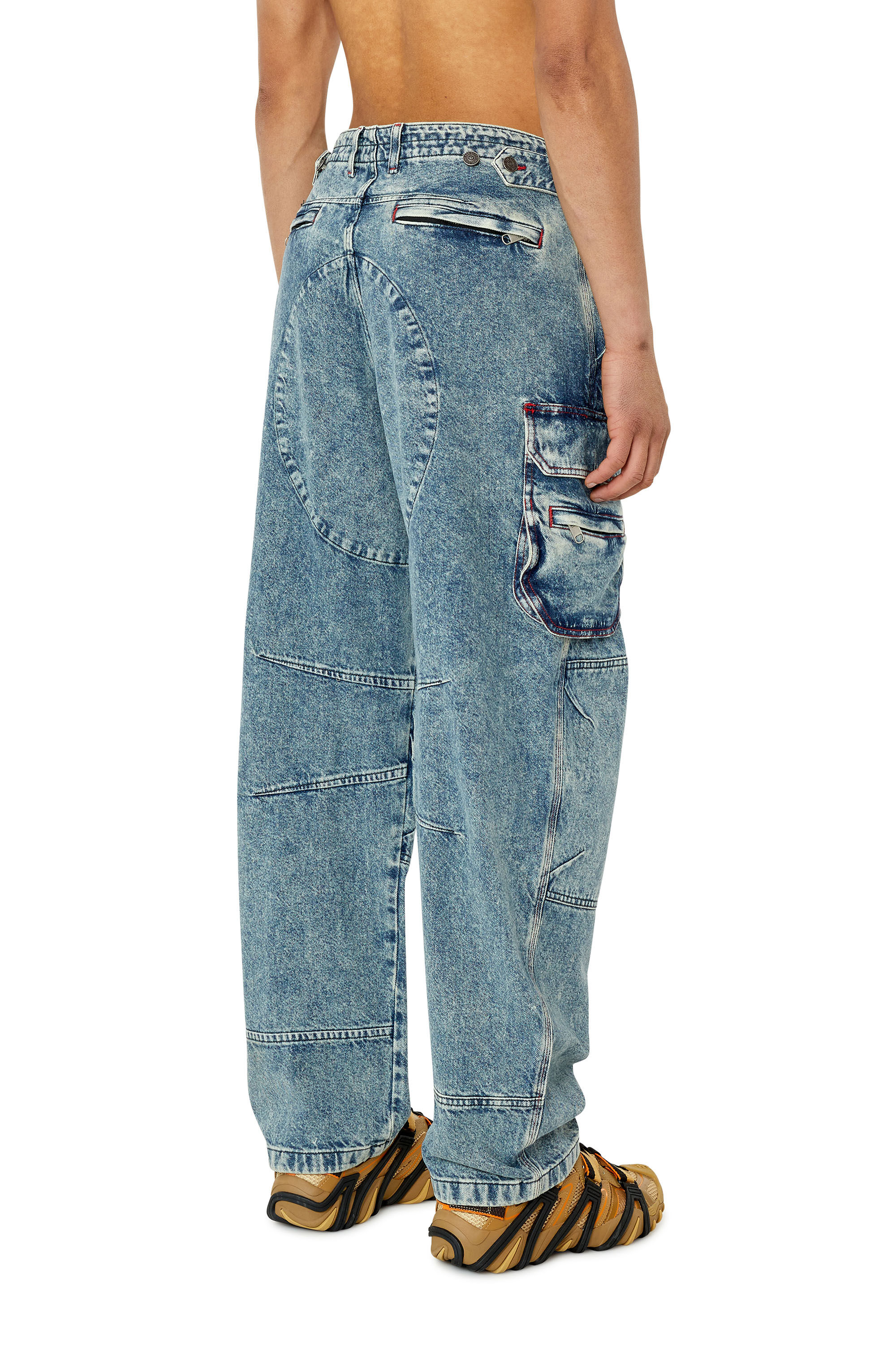 Diesel - D-Fish 0EMAN Straight Jeans, Mittelblau - Image 4