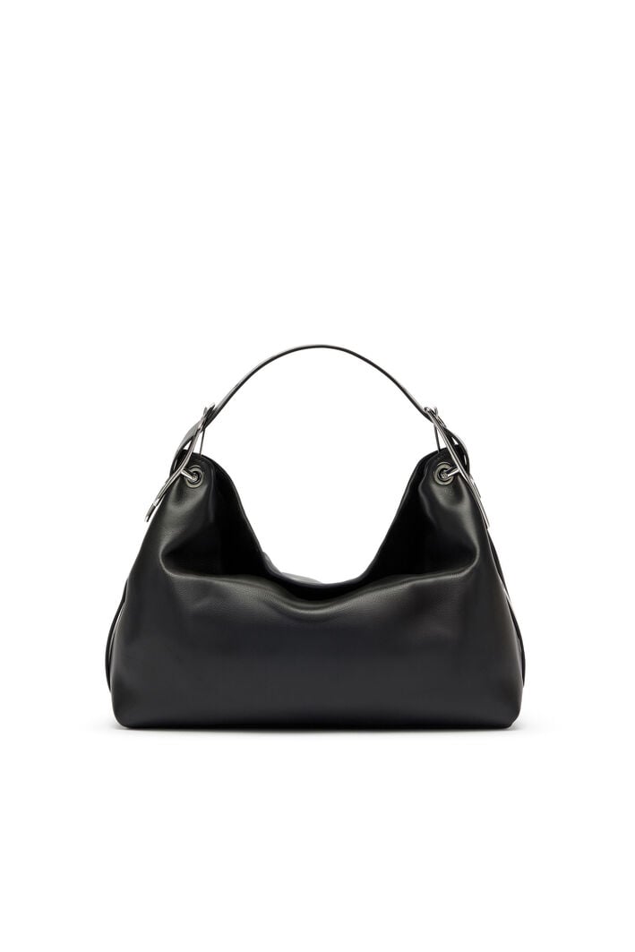 Diesel - D-LINE HOBO S, Damen D-Line-Leder-Schultertasche in Schwarz - 2