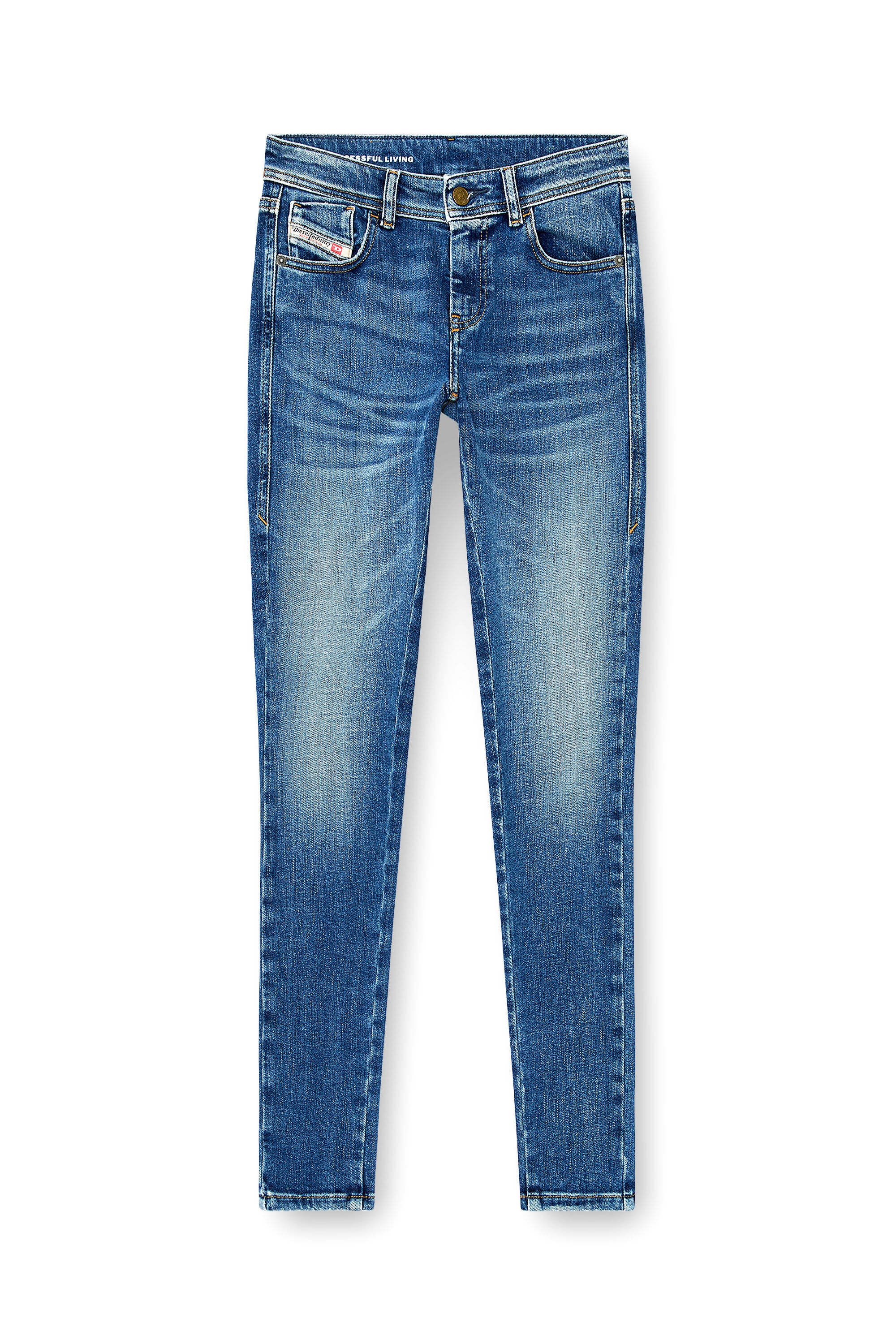 Diesel - Damen Skinny Jeans 2017 Slandy 09P71, Mittelblau - 6