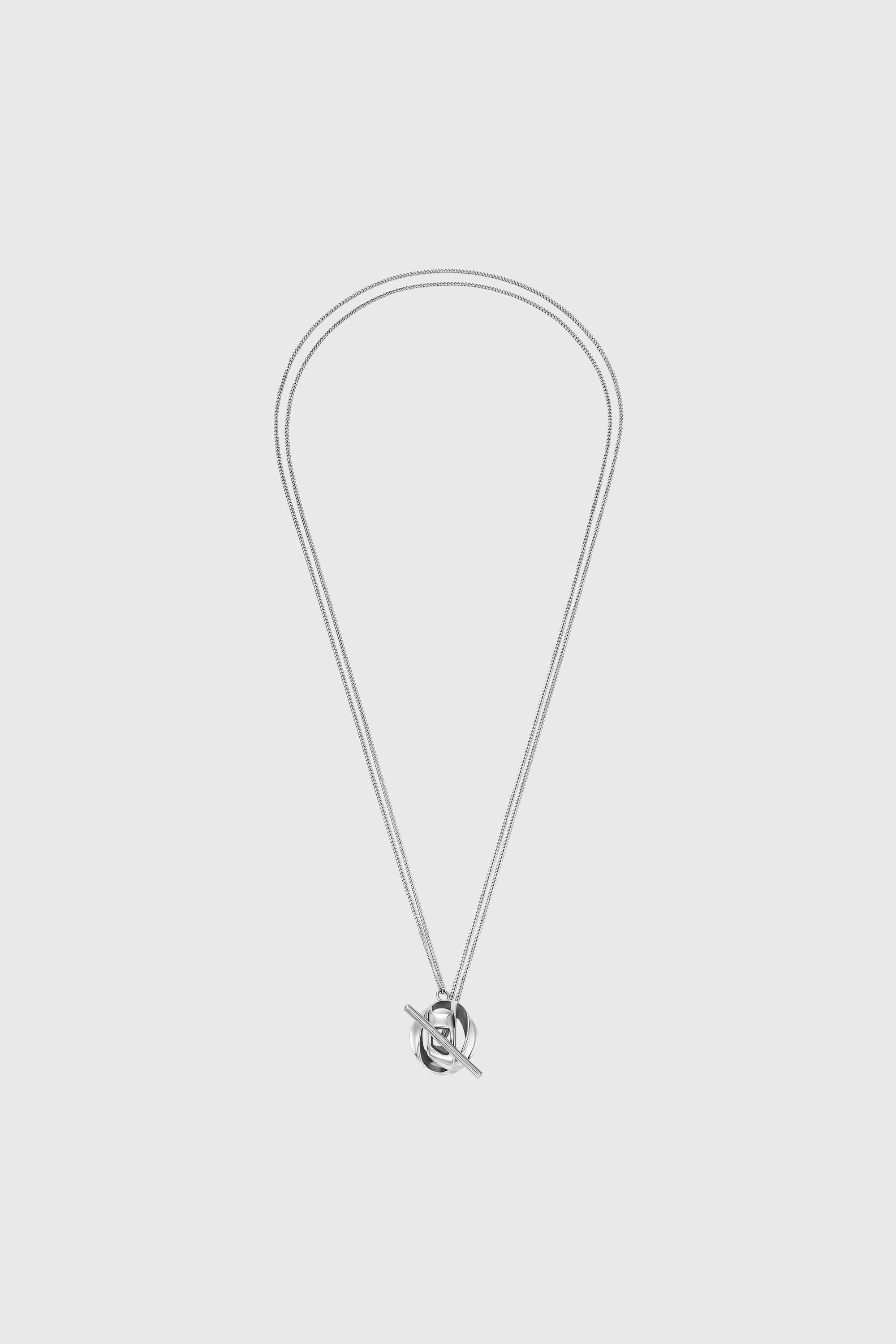 Diesel - DX1716040, Unisex Halskette mit Anh&auml;nger aus Edelstahl in Silber - 1