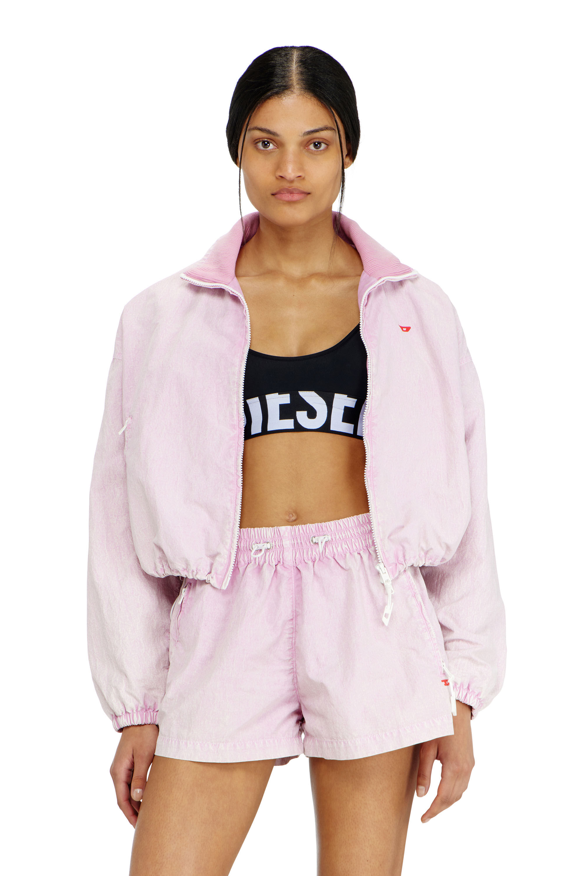 Diesel - ALLISON-D-POP, Damen Sport-BH aus Mikrofaser mit Cut-off-Logo in Schwarz - 5