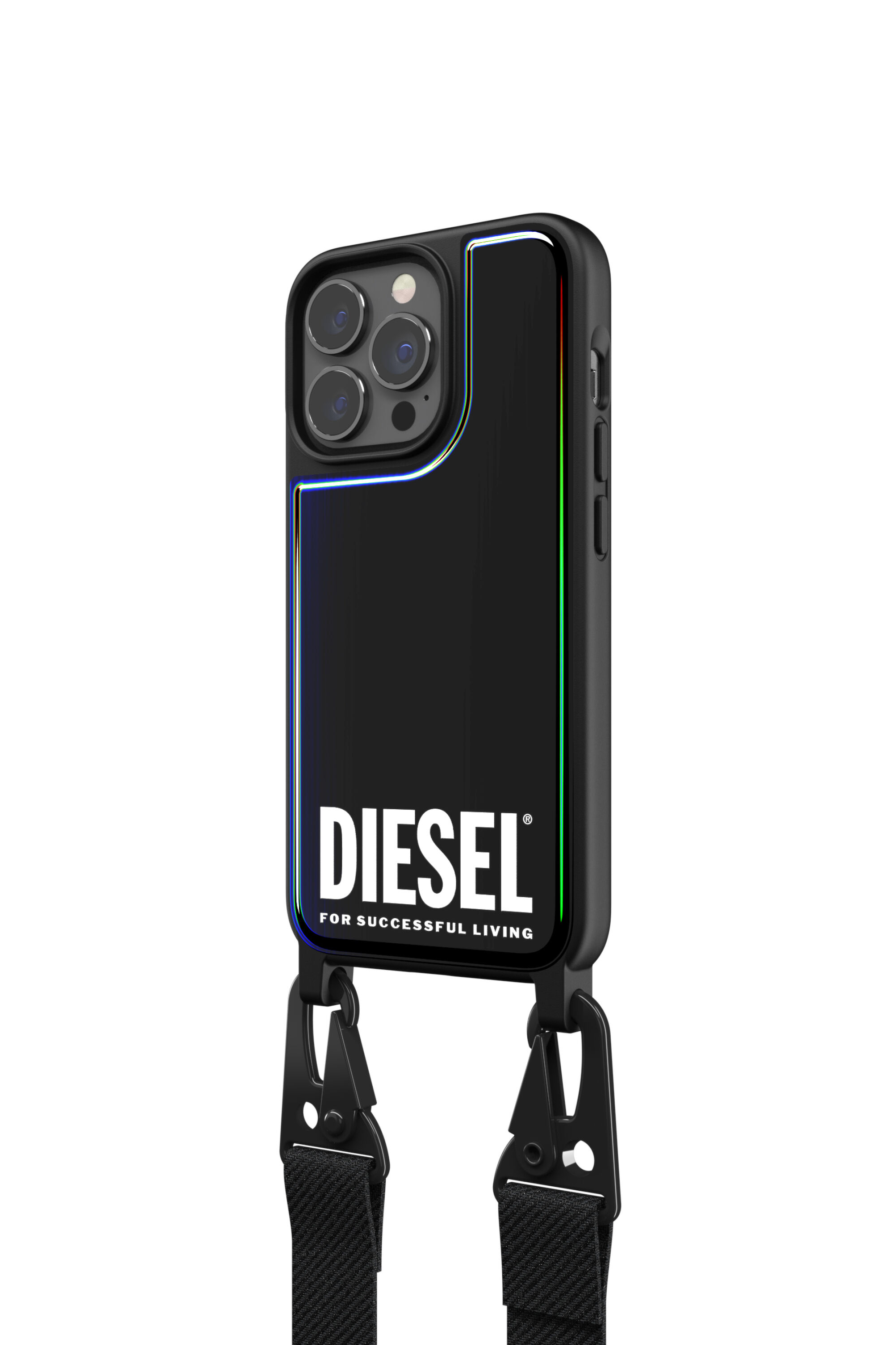 Diesel - 47171 NECKLACE CASE, Unisex Halskette case für iPhone 13/ 13 Pro in Bunt/Schwarz - 4