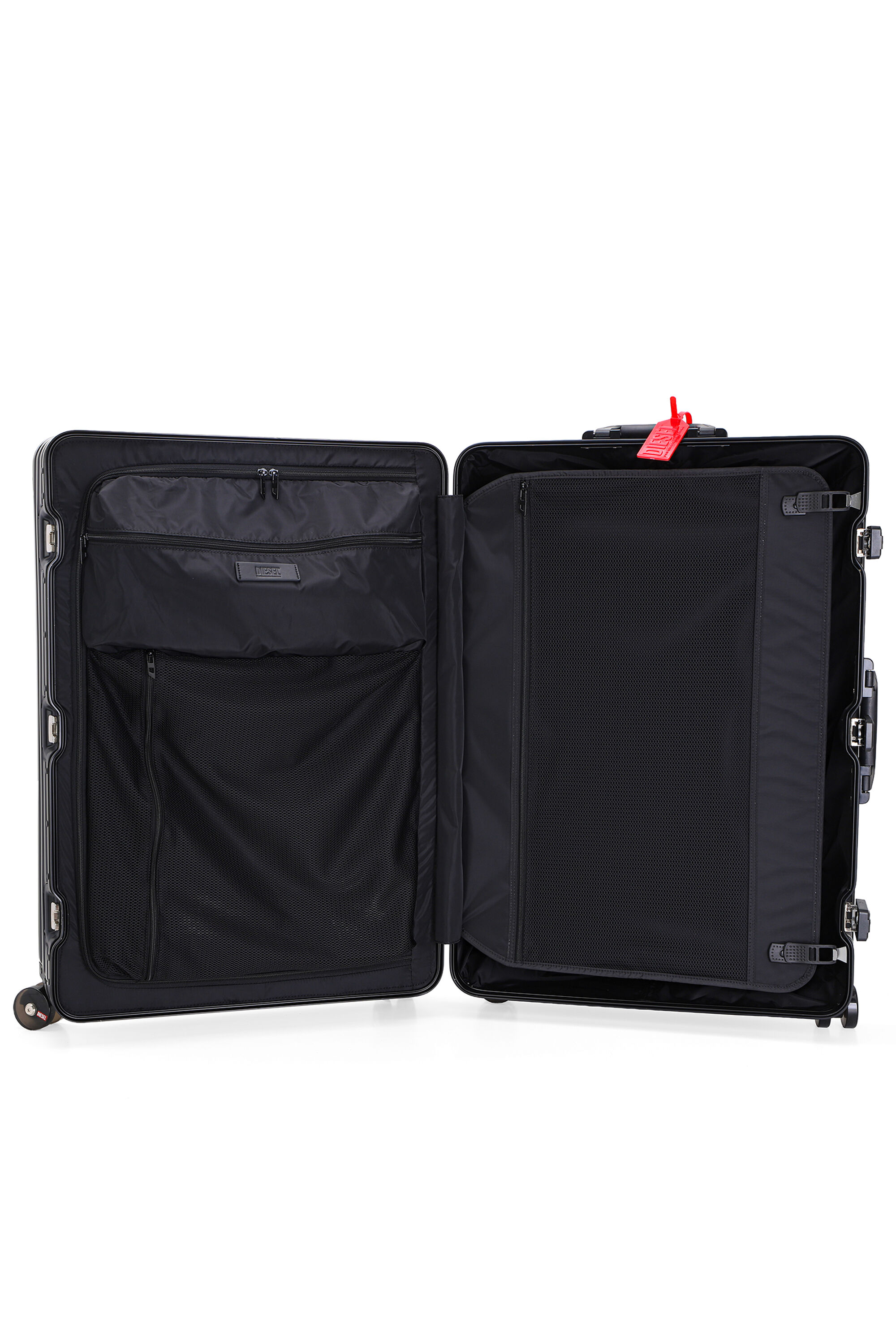 Diesel - DIESEL ALUMINUM TROLLEY- DSL002, Unisex Koffer aus Aluminium Gr&ouml;&szlig;e L in Schwarz - 4