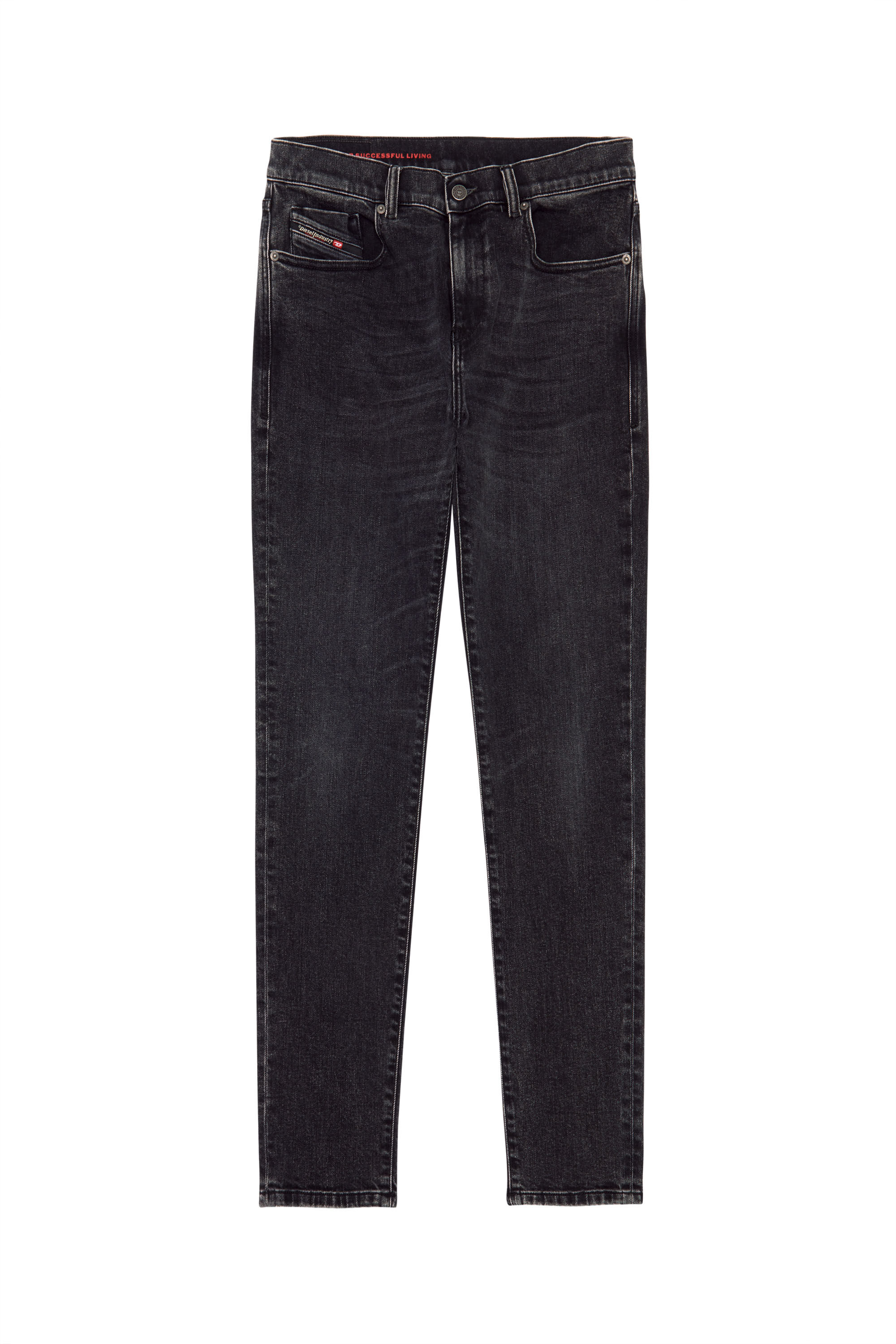 Diesel - Slim Jeans 2019 D-Strukt 09B83, Schwarz/Dunkelgrau - Image 1
