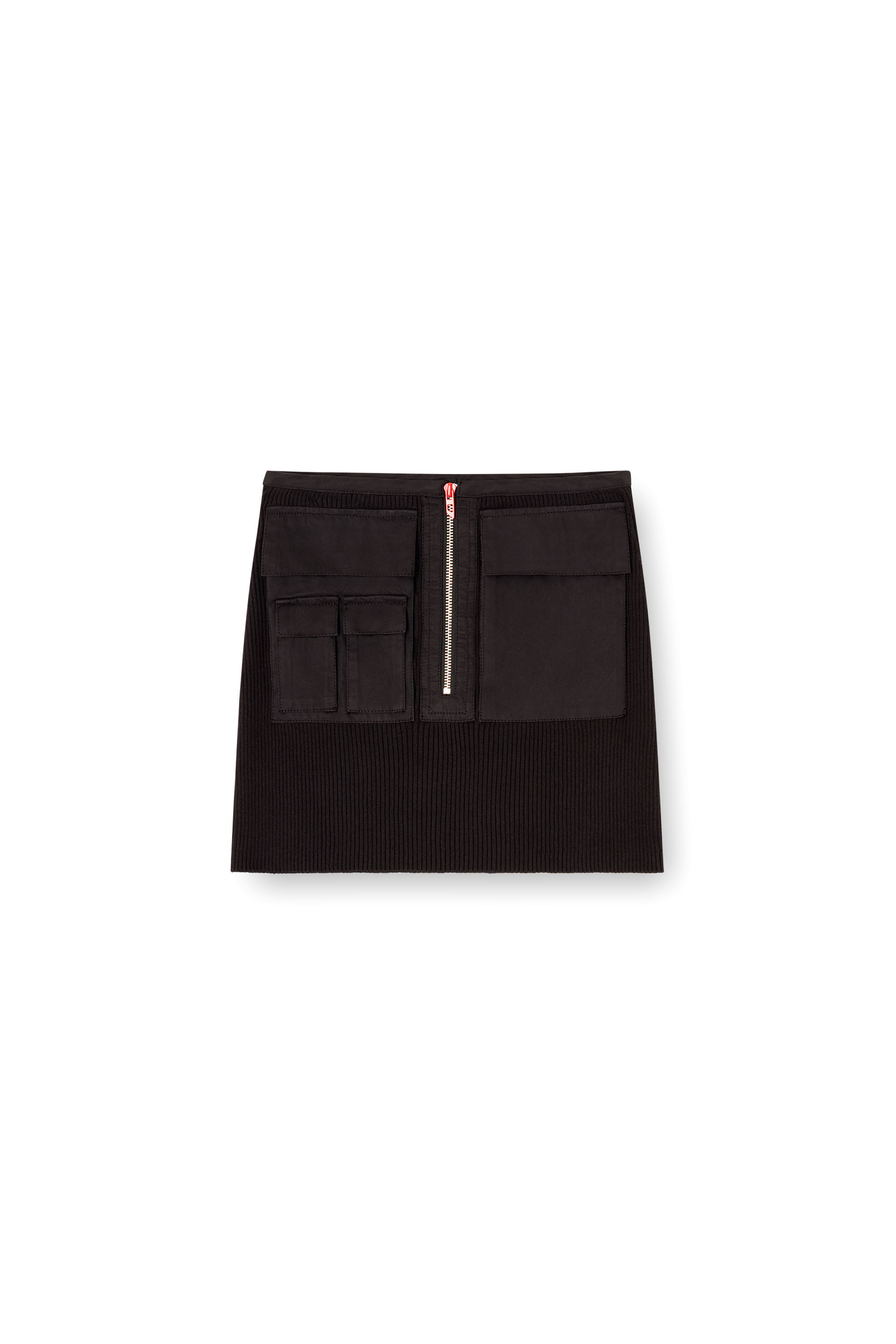 Diesel - M-MERYN-SHORT, Damen Gerippter Minirock mit Cargotaschen in null - 2