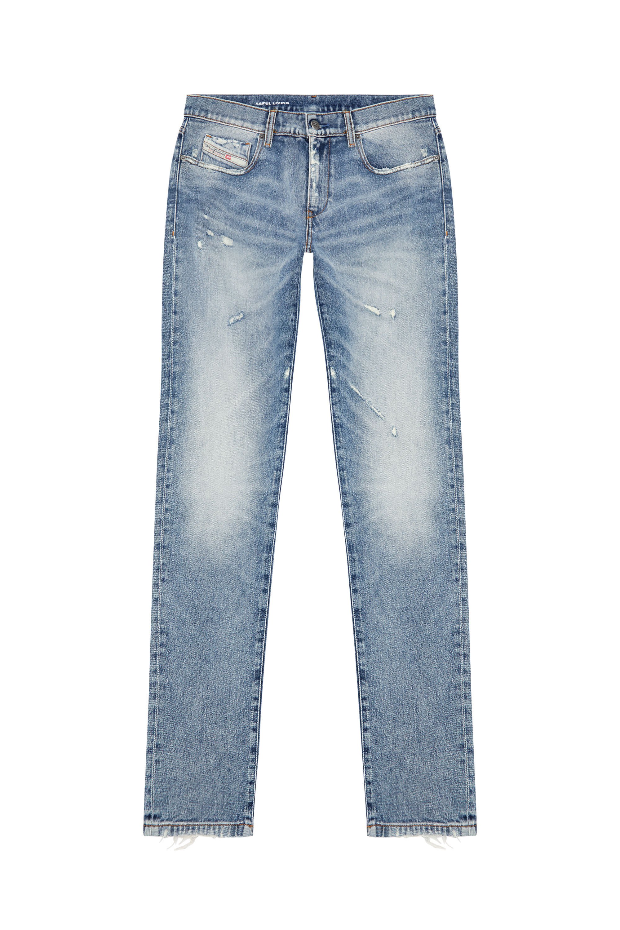 Diesel - Slim Jeans 2019 D-Strukt 09J57, Mittelblau - Image 2