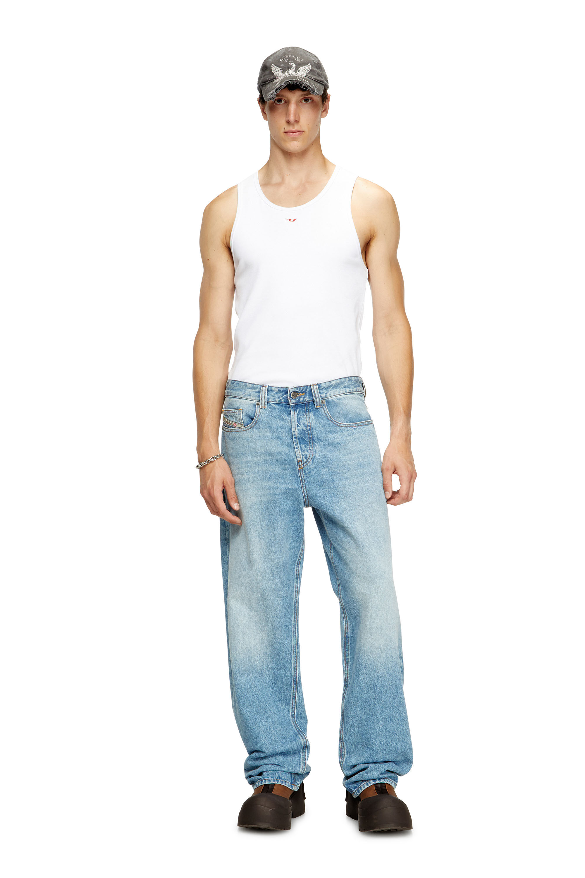 Diesel - T-LIFTY-D, Herren Tanktop mit Mini-D-Logo-Patch in Weiß - 1