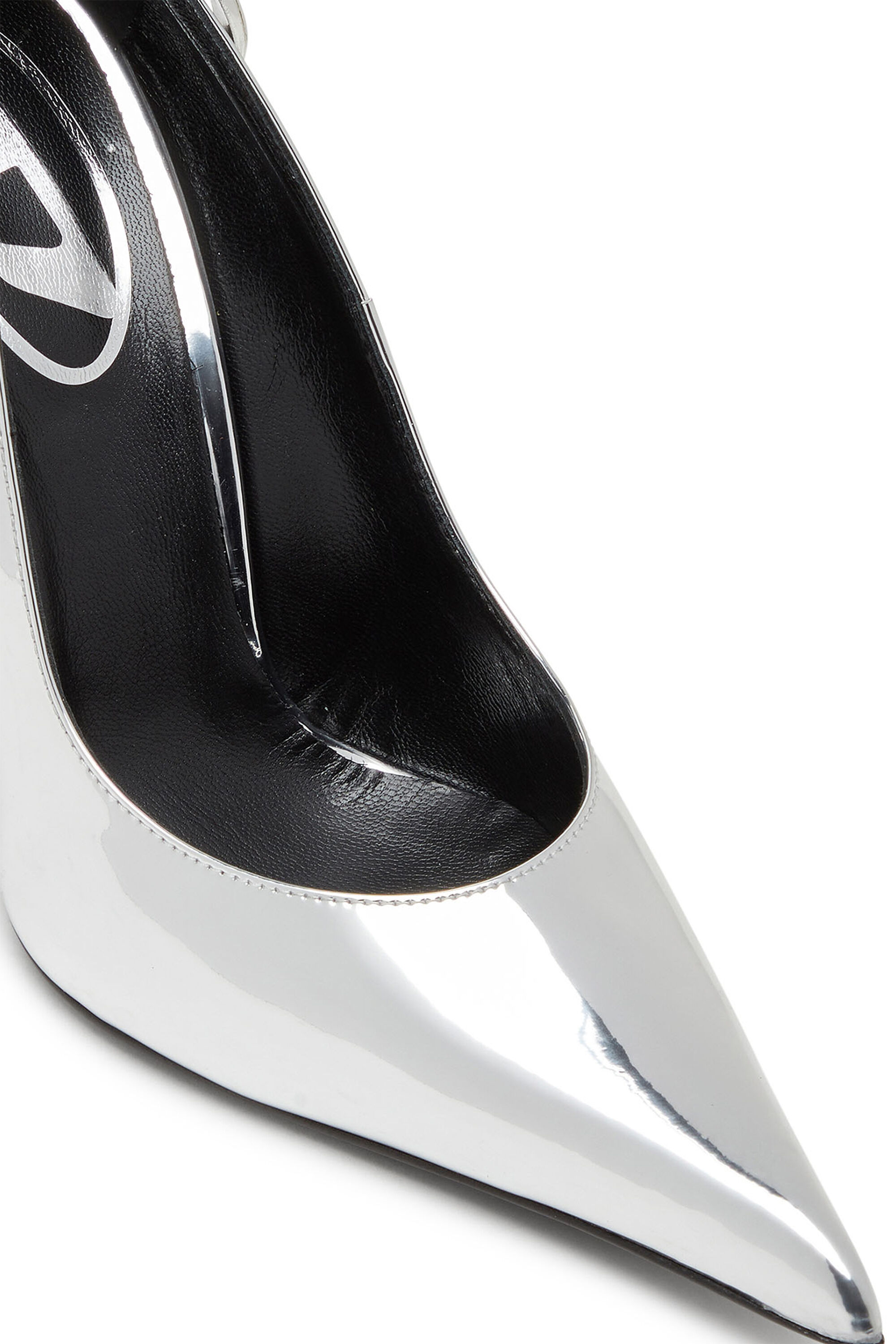 Silver skinny heels online