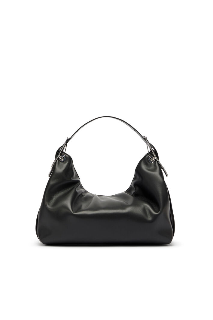 Diesel - D-LINE HOBO S, Damen D-Line-Leder-Schultertasche in Schwarz - 4
