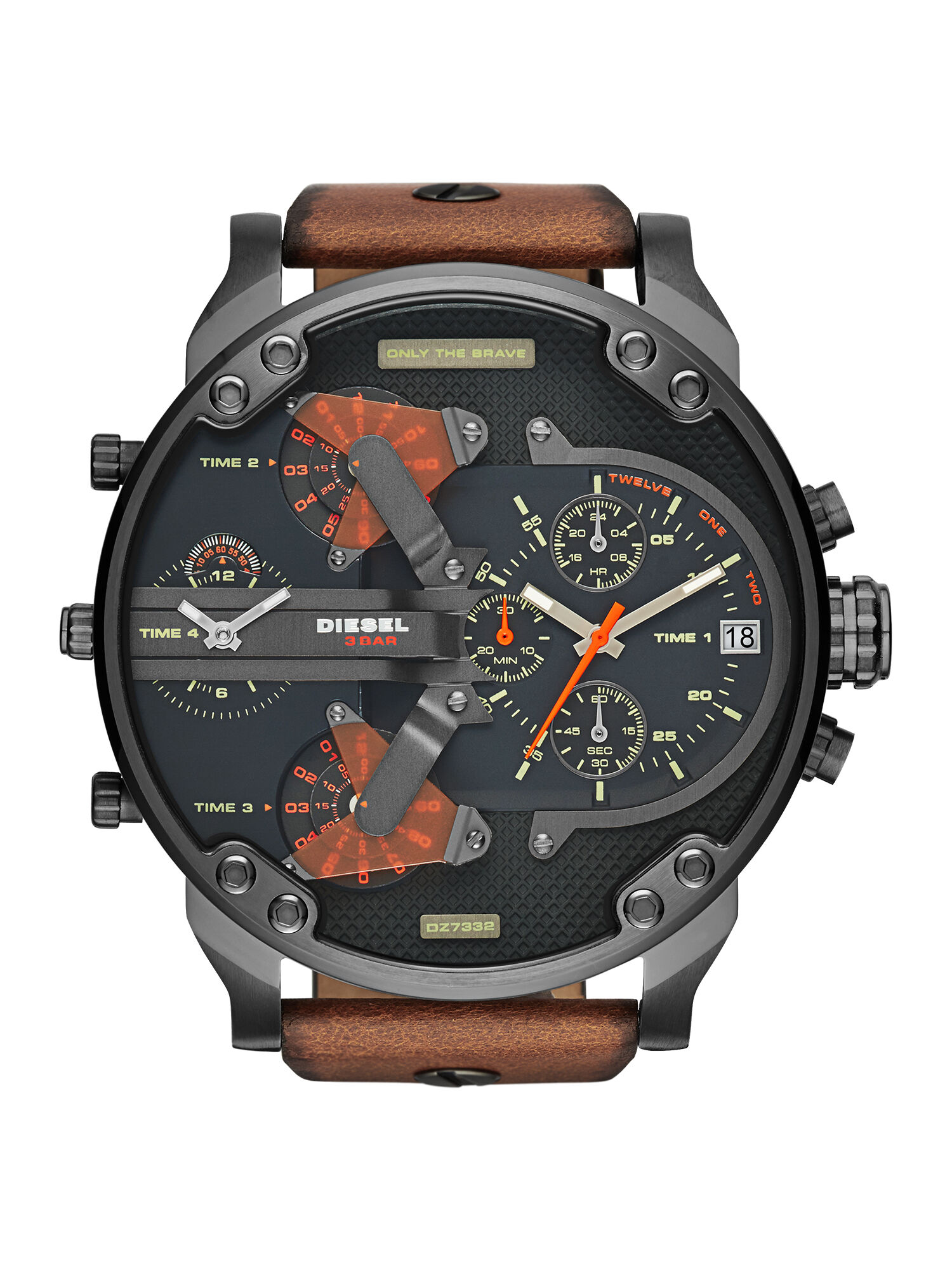 Diesel - DZ7332 MR. DADDY 2.0, Herren Uhr mit mehrschichtigem Zifferblatt in Braun - 1