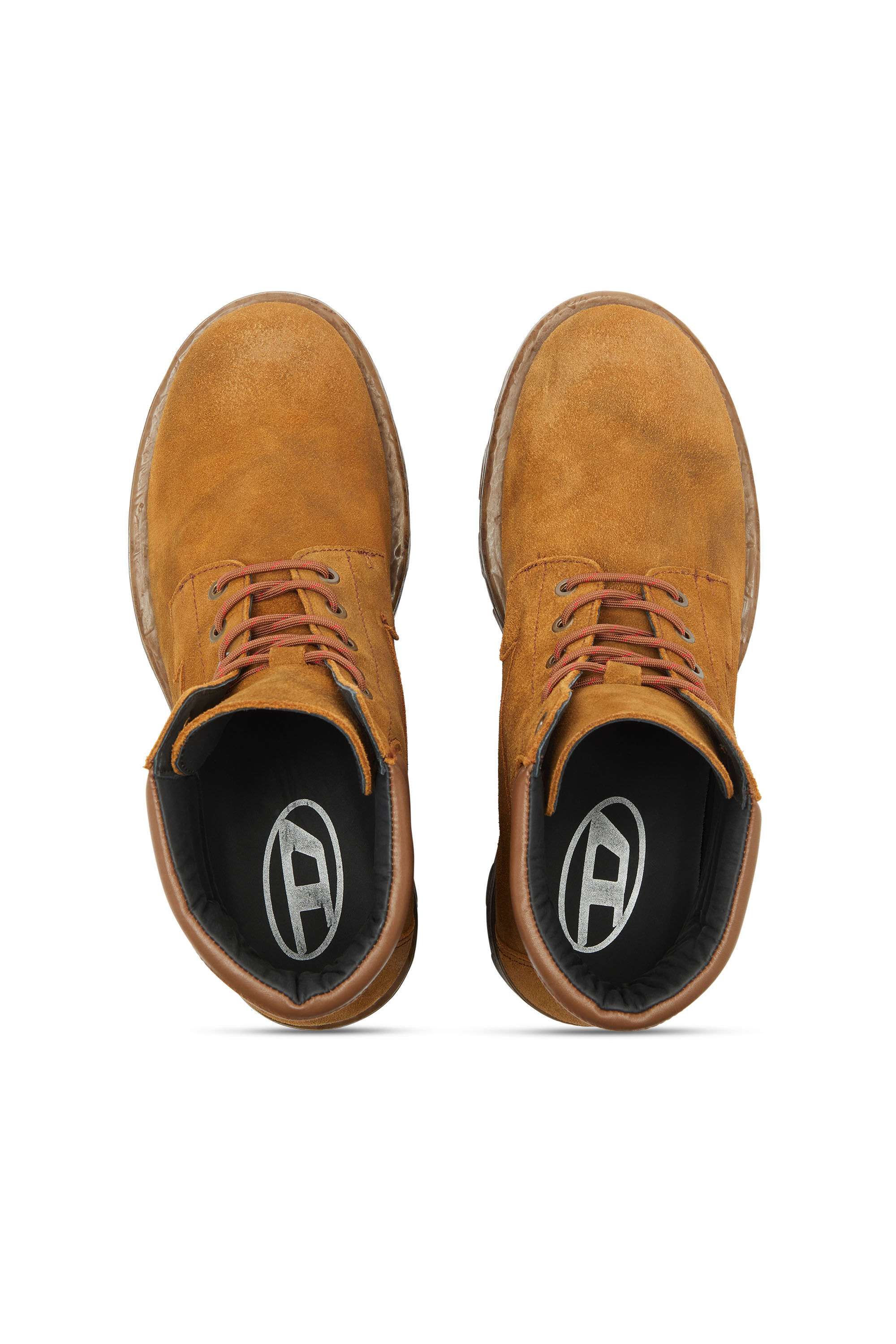 Diesel - D-HAMMER LACE UP, Man's D-Hammer - Combat boots in suede and leather in Camel - 4