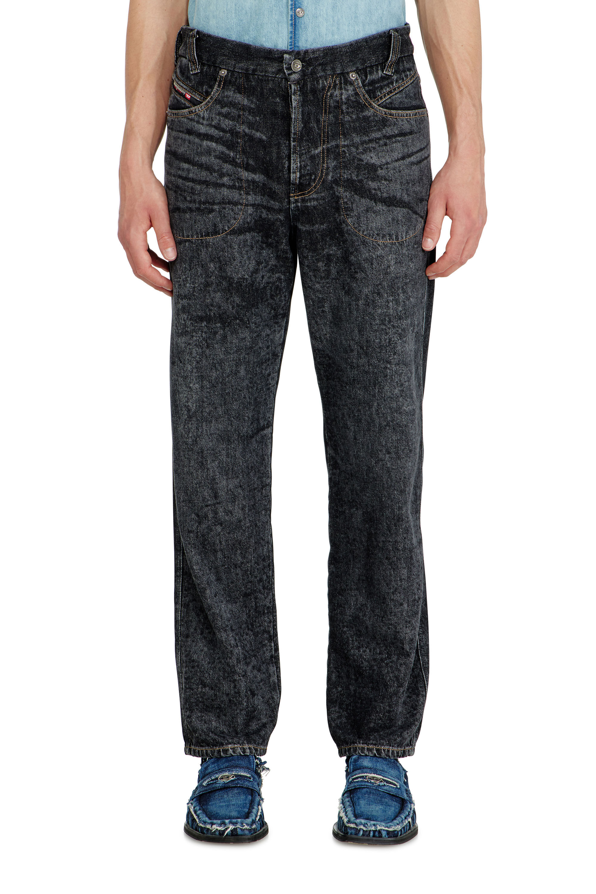 Diesel - Herren Relaxed Jeans D-Marcus 09Q24, Schwarz/Dunkelgrau - 4
