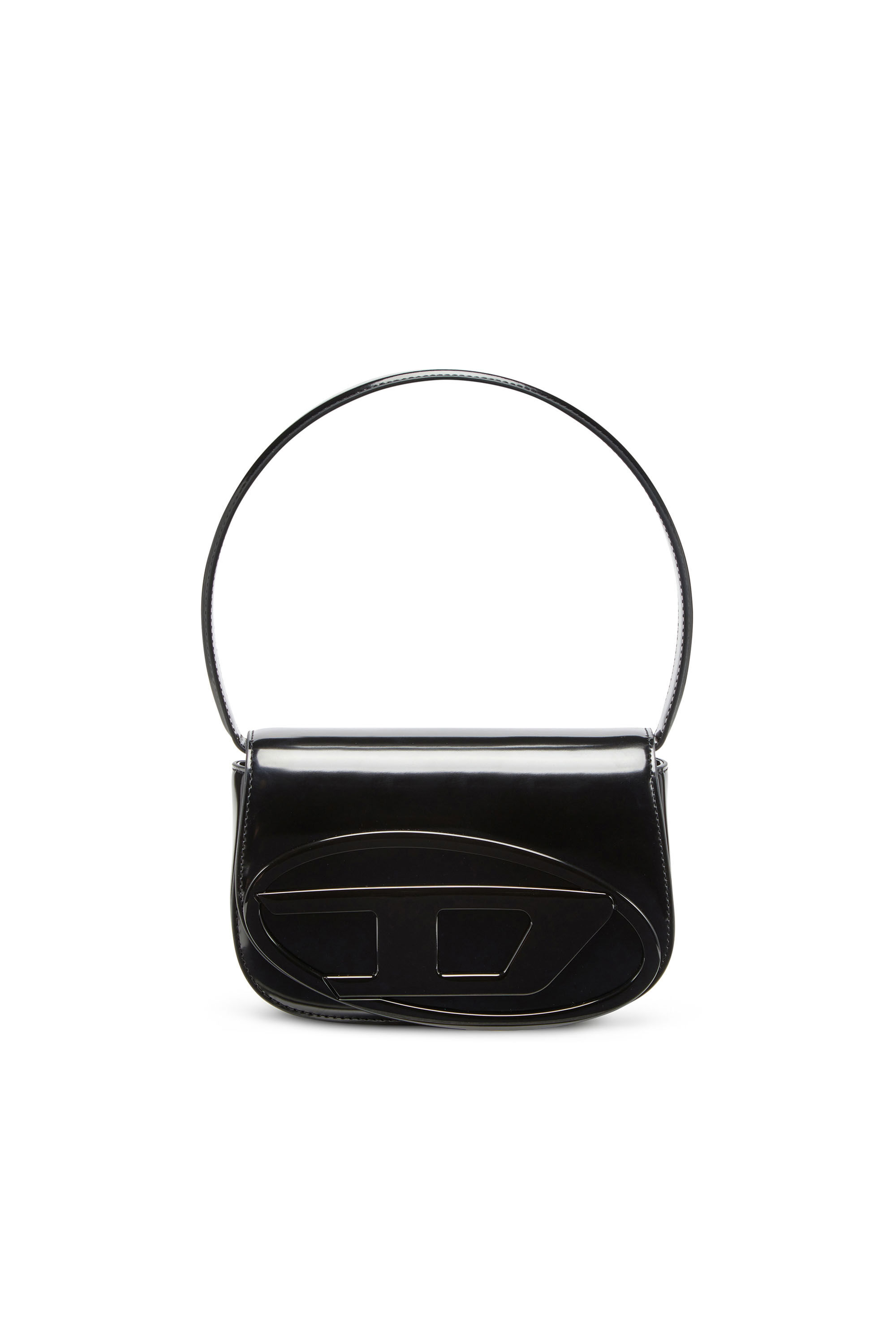 Diesel - 1DR, Woman 1DR-Iconic shoulder bag in mirrored leather in Black - Image 1