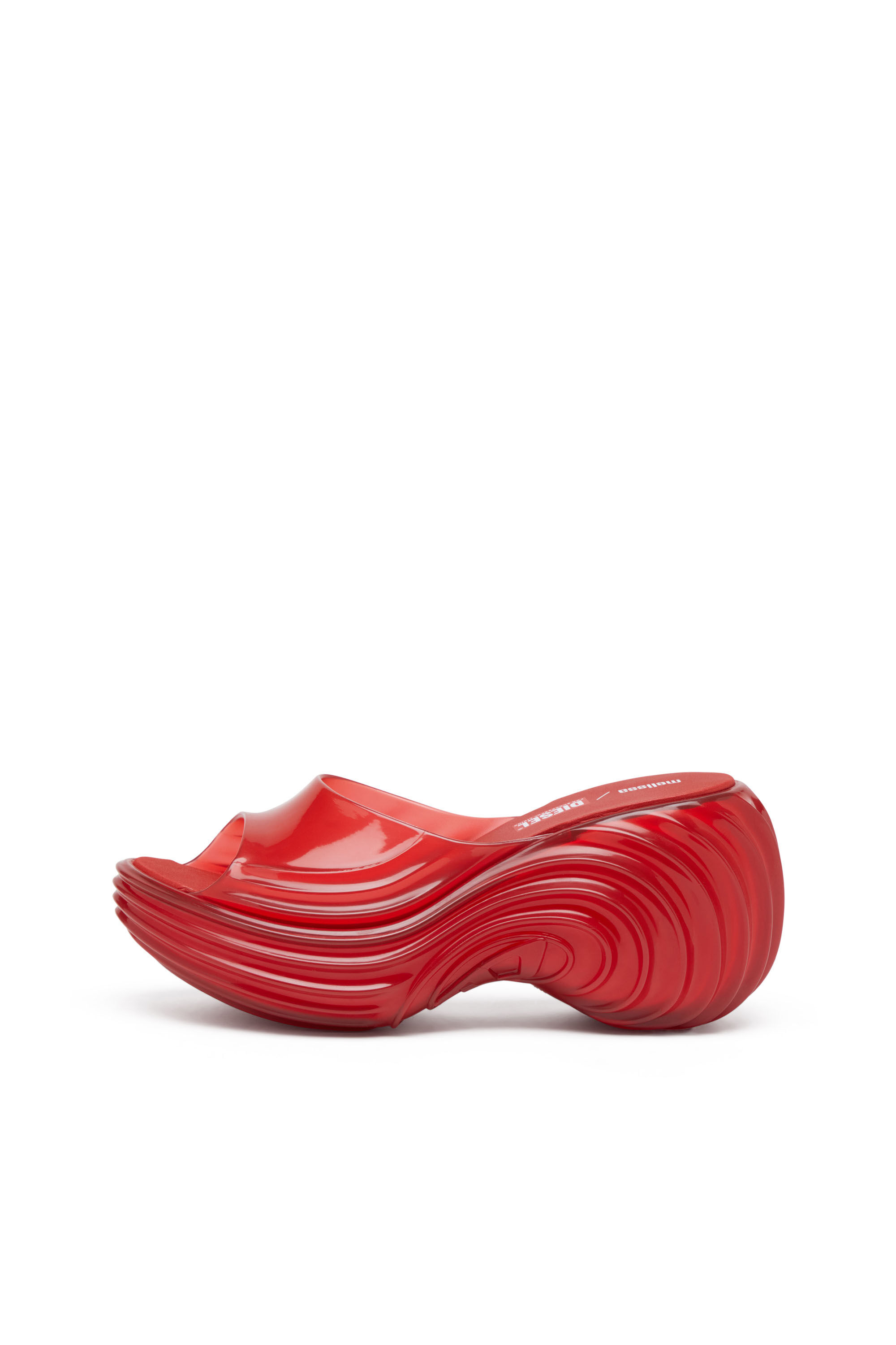Diesel - MELISSA QUANTUM PLATFORM, Damen Plateau-Pantolette aus Melflex® in Rot - 8