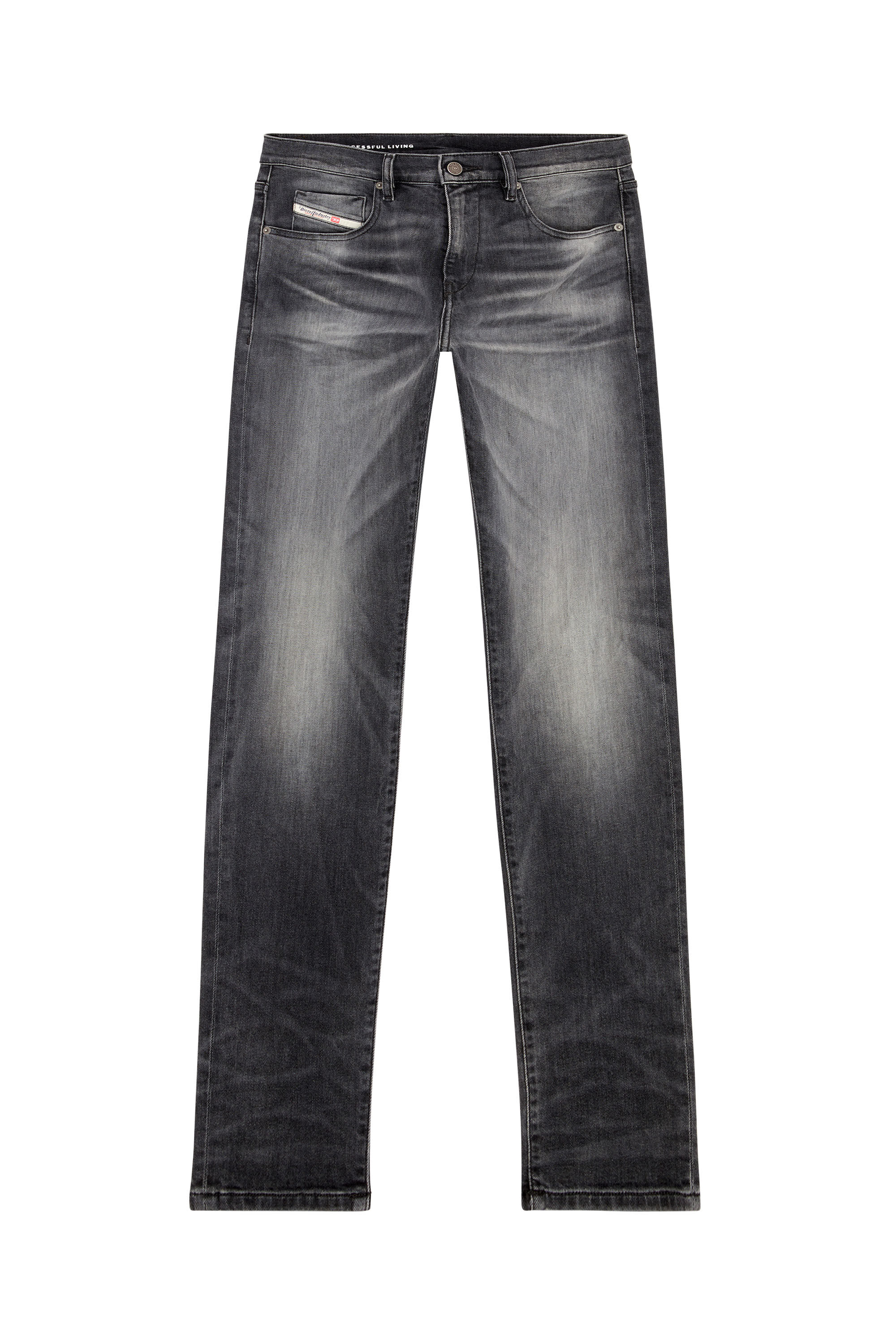 Diesel - Slim Jeans 2019 D-Strukt 09J52, Schwarz/Dunkelgrau - Image 2