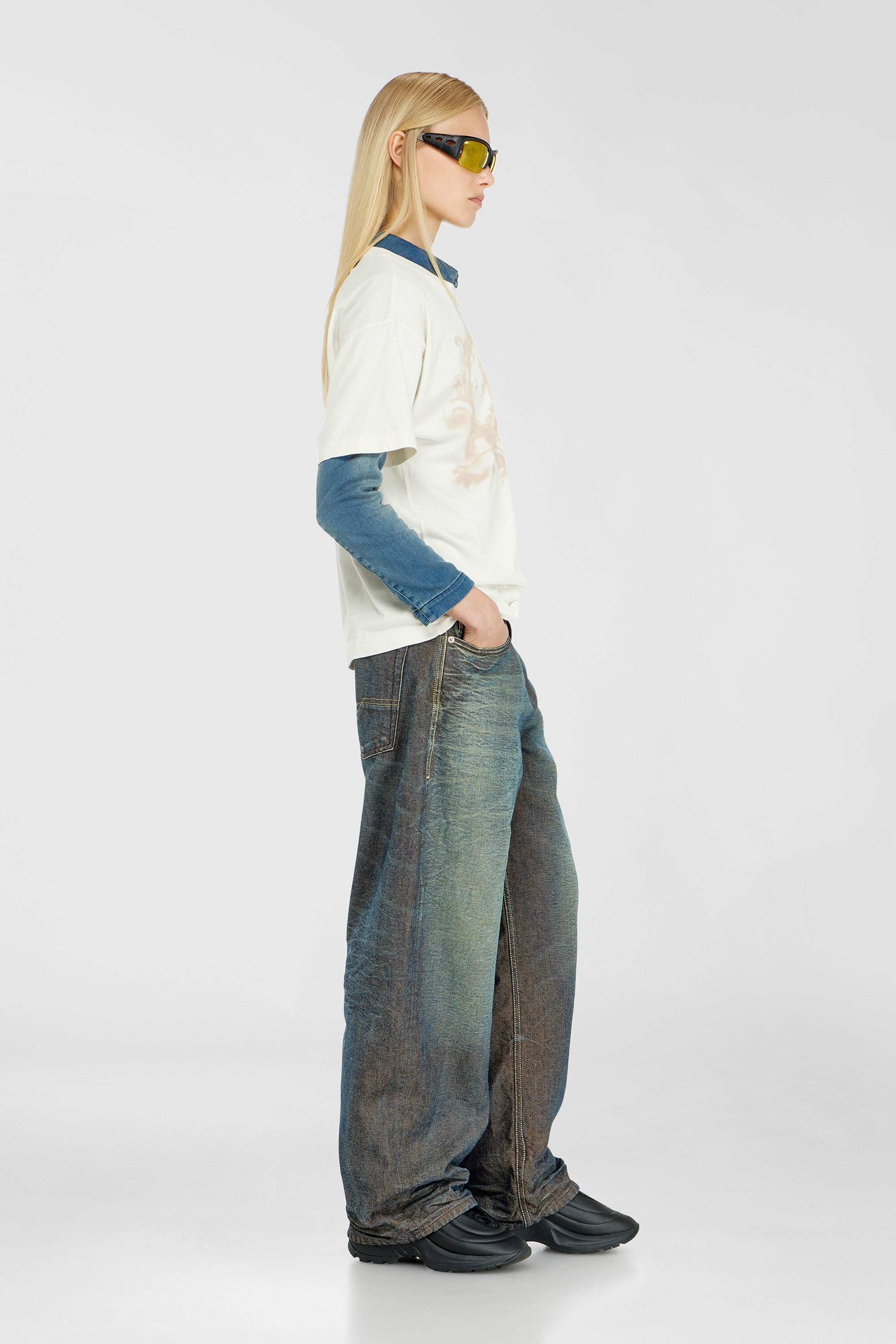 Diesel - Unisex Relaxed Jeans 1997 D-Enim-M 007EM, Dunkelblau - 7