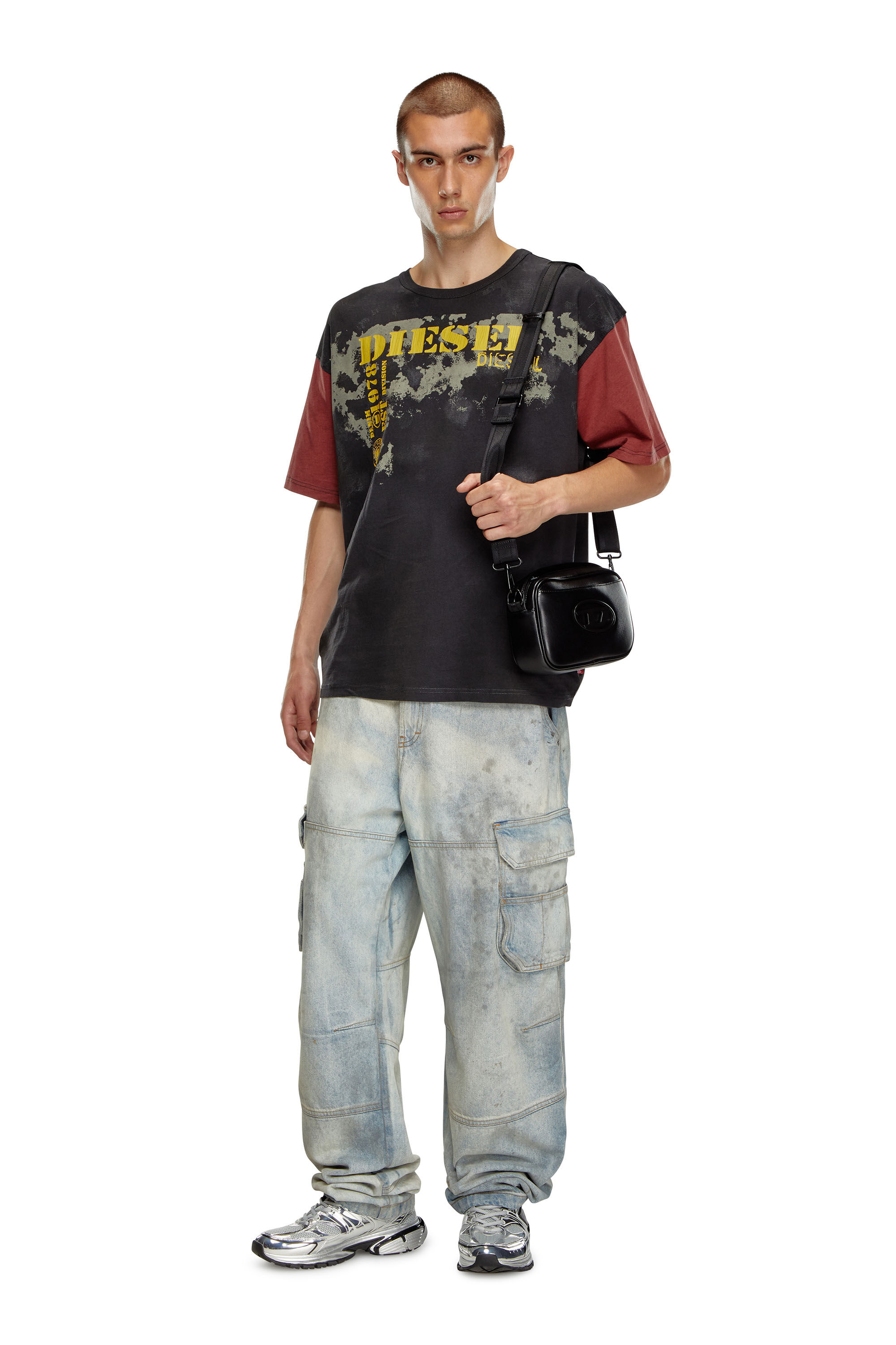 Herren Holi D Camera Bag aus Neopren und PU Schwarz Diesel