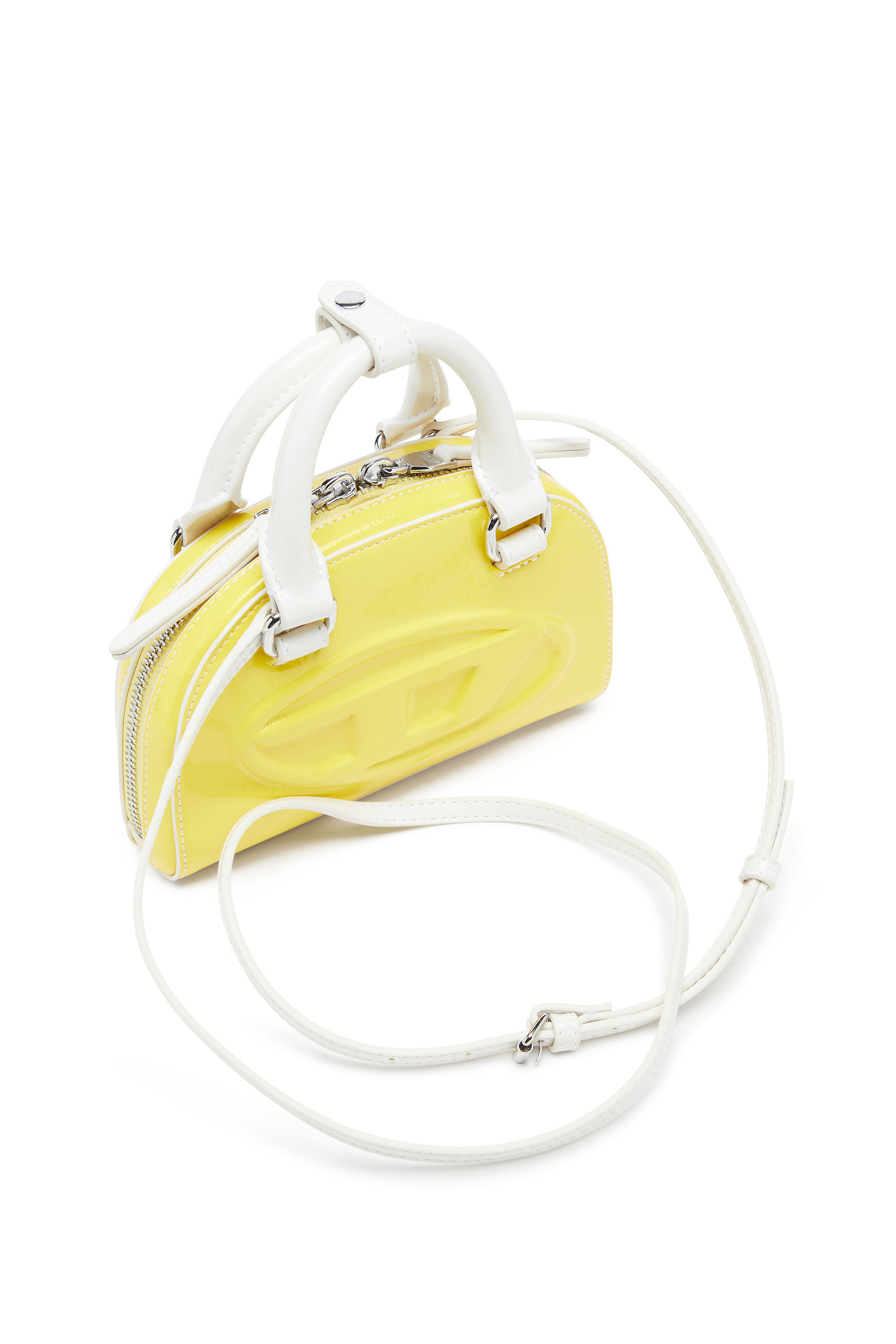 Diesel - 1DR DOME CROSSBODY XS, Damen 1DR Dome-Schlanke Bowlingtasche mit Naplak-Effekt in Gelb - 6