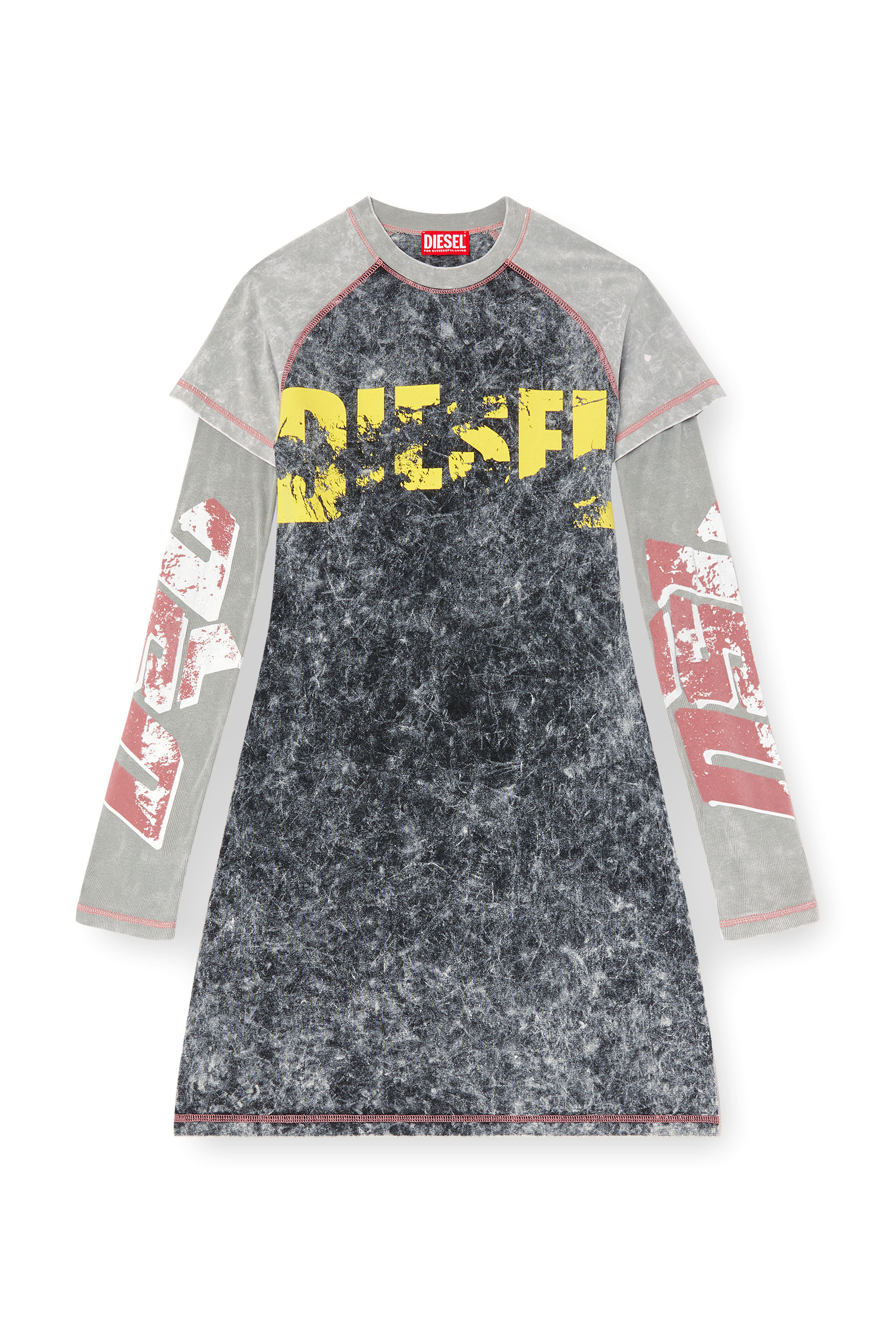 Diesel - D-BUXT-Q1, Damen Lagen-Mini-Kleid in Schwarz - 2