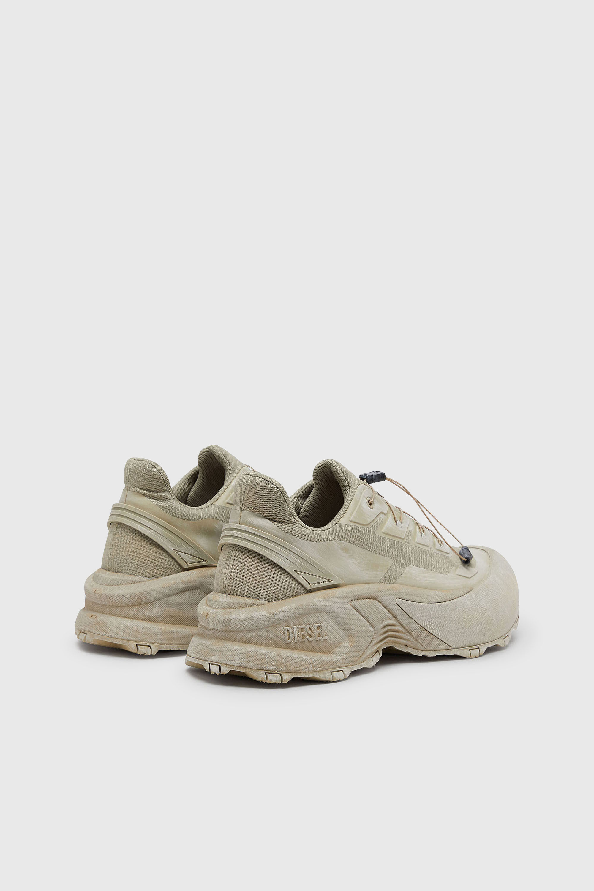 Diesel - D-CAGE RUNNER, Herren D-Cage-Distressed Chunky-Sneaker aus Ripstop in Armeegr&uuml;n - 3