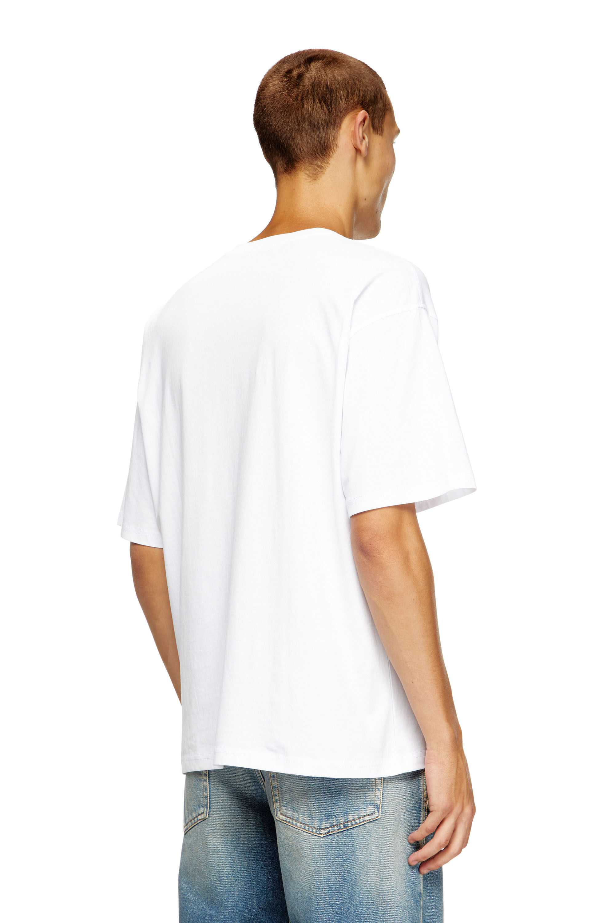 Diesel - T-BOXT-D, Unisex T-Shirt mit gesticktem D-Patch in Weiß - 4