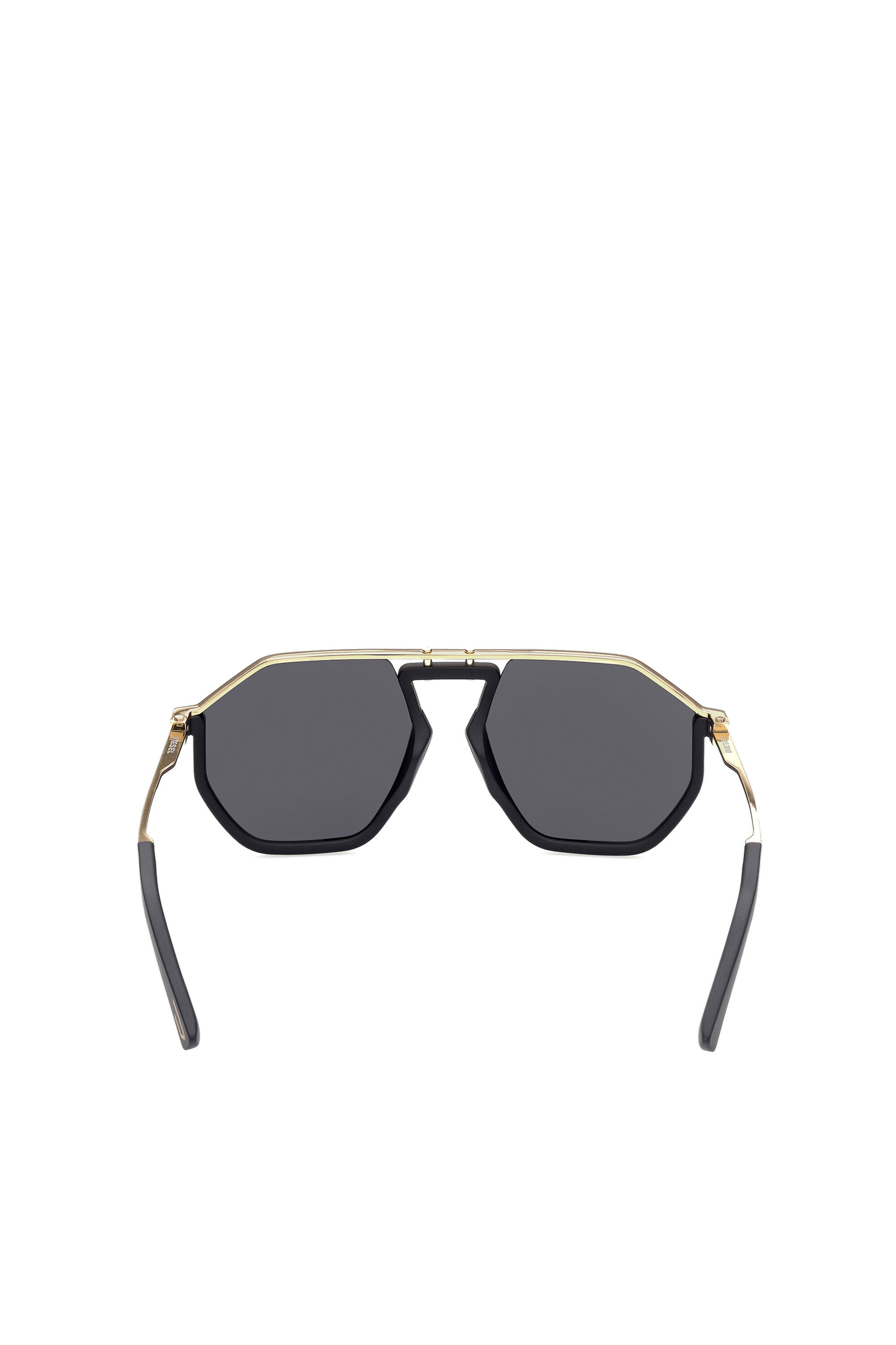 Diesel - DL0346, Unisex Pilot-Sonnenbrille aus Metall und Spritzguss in Schwarz/Gold - 3