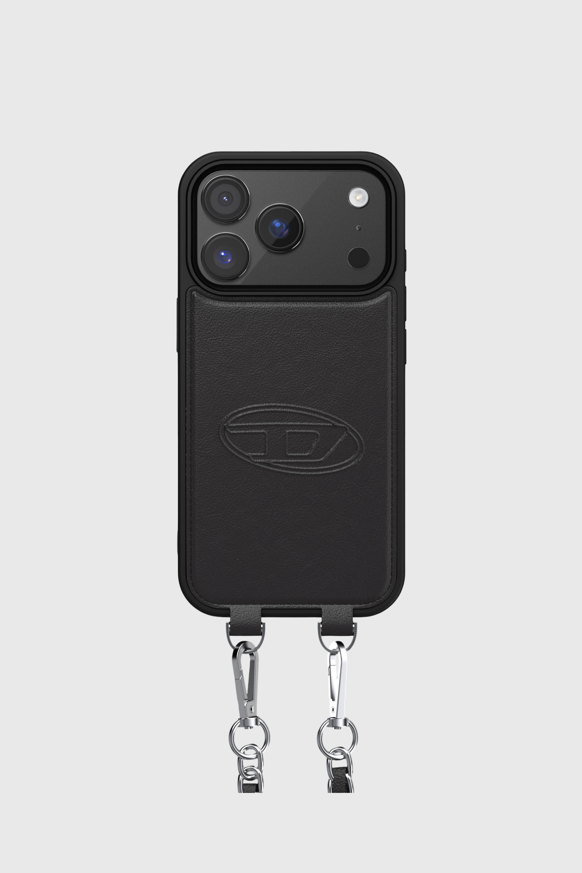 Diesel - 60662 MOULDED CASE, Unisex Oval D H&uuml;lle mit Handschlaufe und MagSafe f&uuml;r iPhone 17 Pro in Schwarz - 1