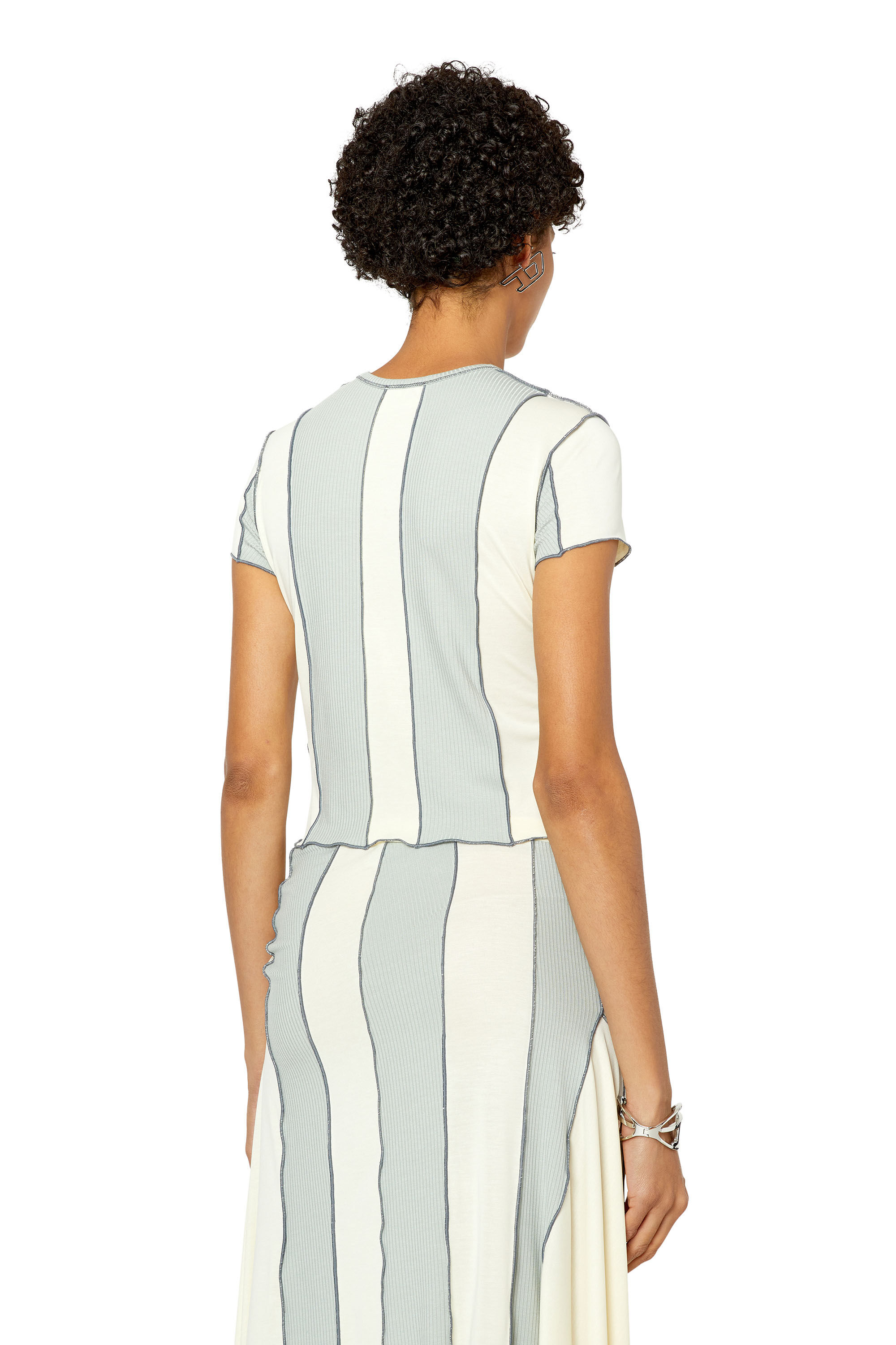 Diesel - T-LINUTY, Blau/Weiss - Image 4