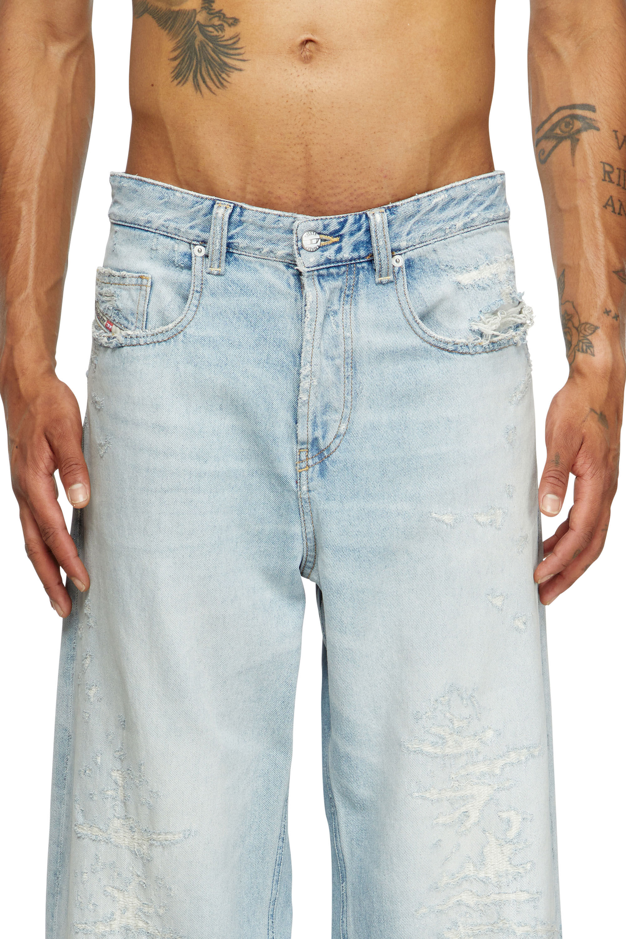Diesel - Herren Relaxed Jeans 2001 D-Macro 09M53, Hellblau - 5