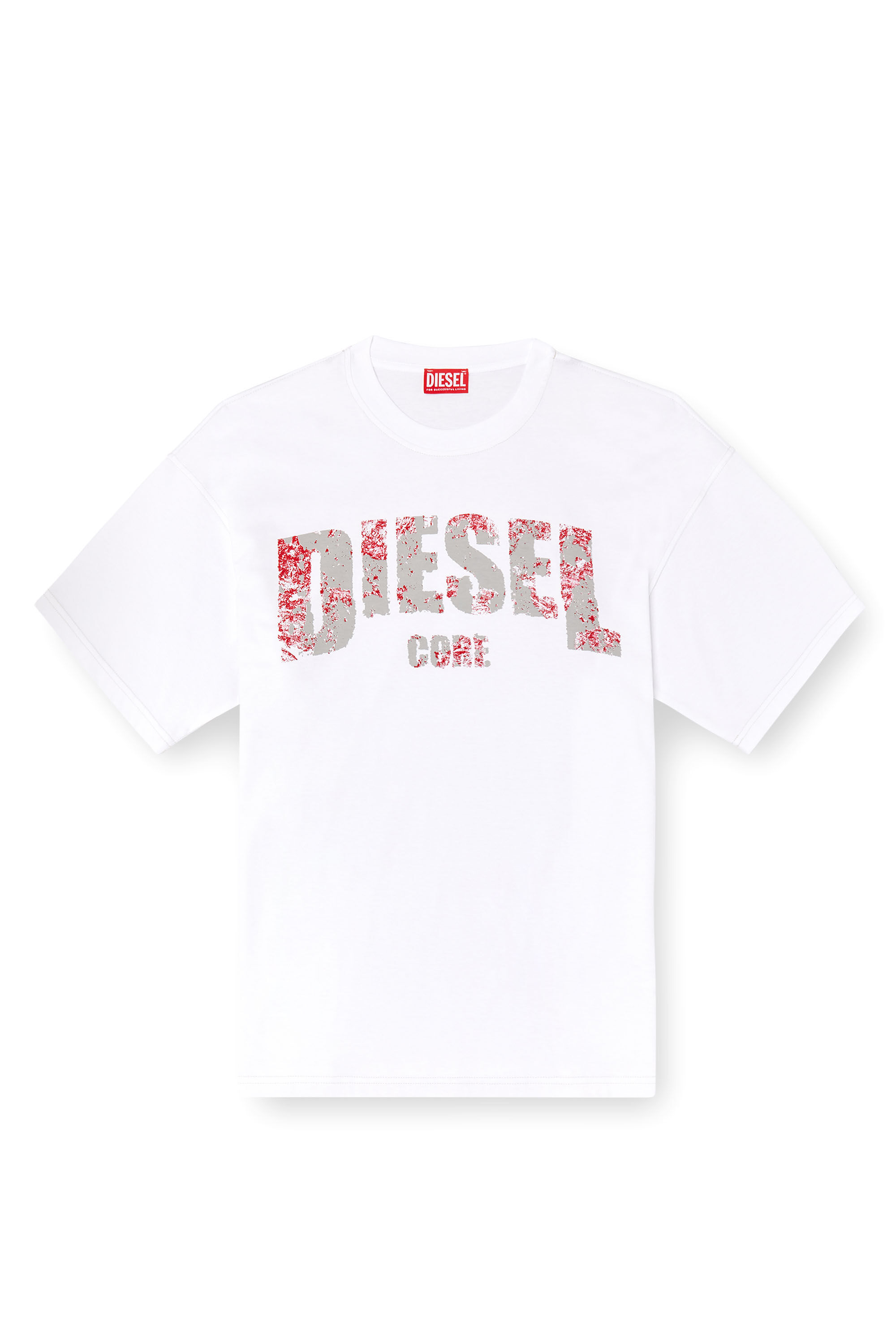 Diesel - T-ADJUST-R25, Man's T-shirt with Diesel Core print in White - 2