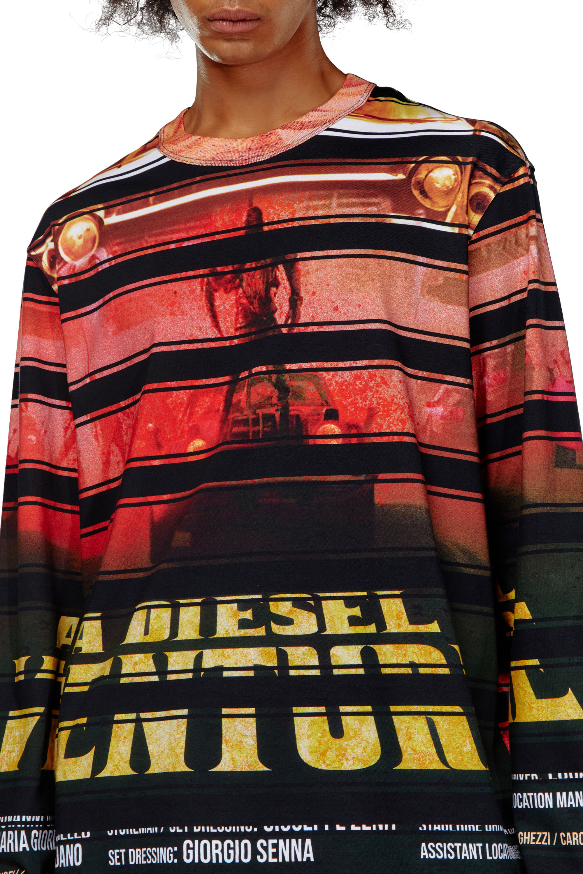 Diesel - T-CRANEUP-LS, Schwarz/Rot - Image 5