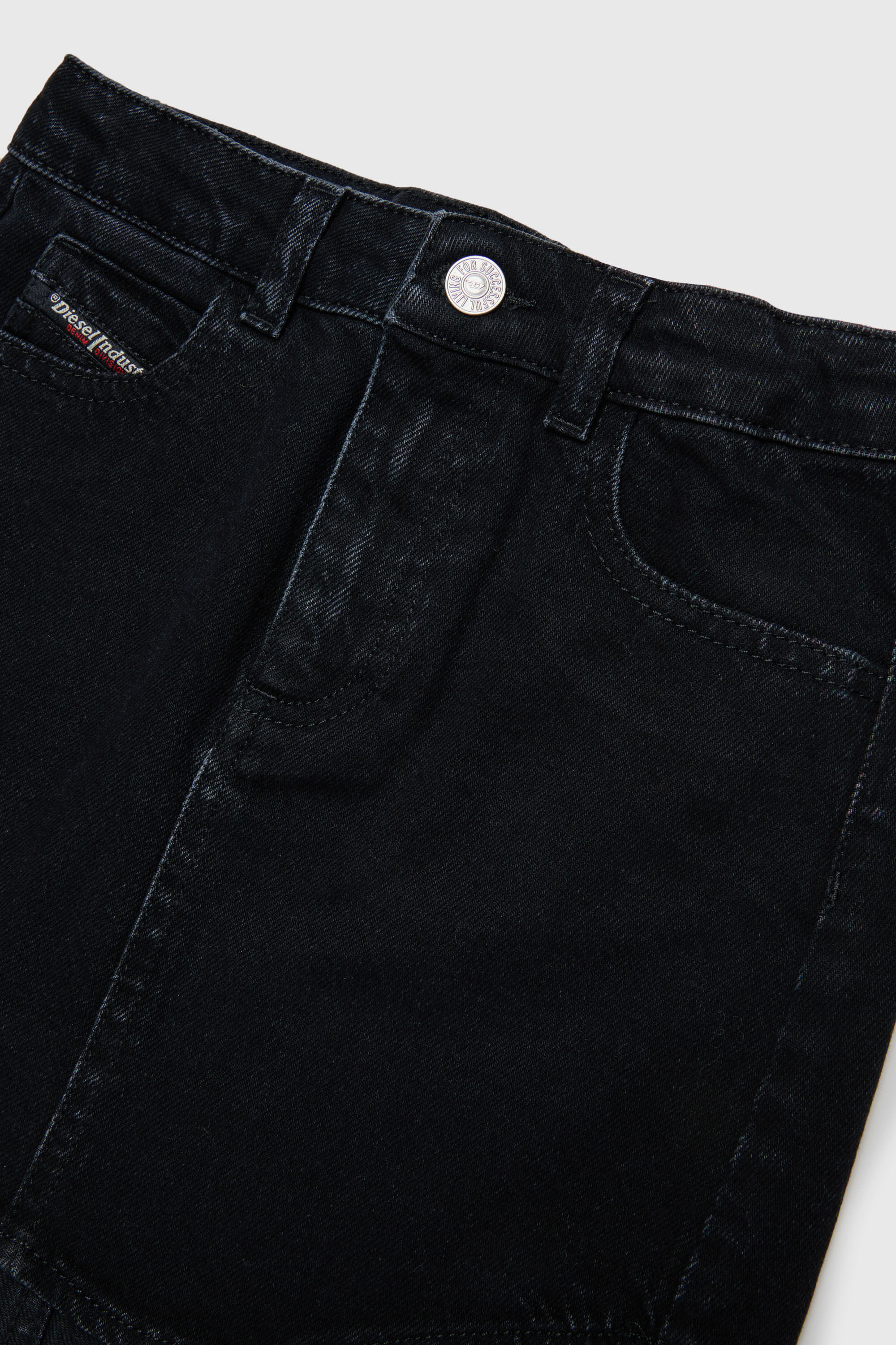 Diesel - GEARD, Damen Denim-Minirock mit abgerundetem Saum in Schwarz/Dunkelgrau - 3