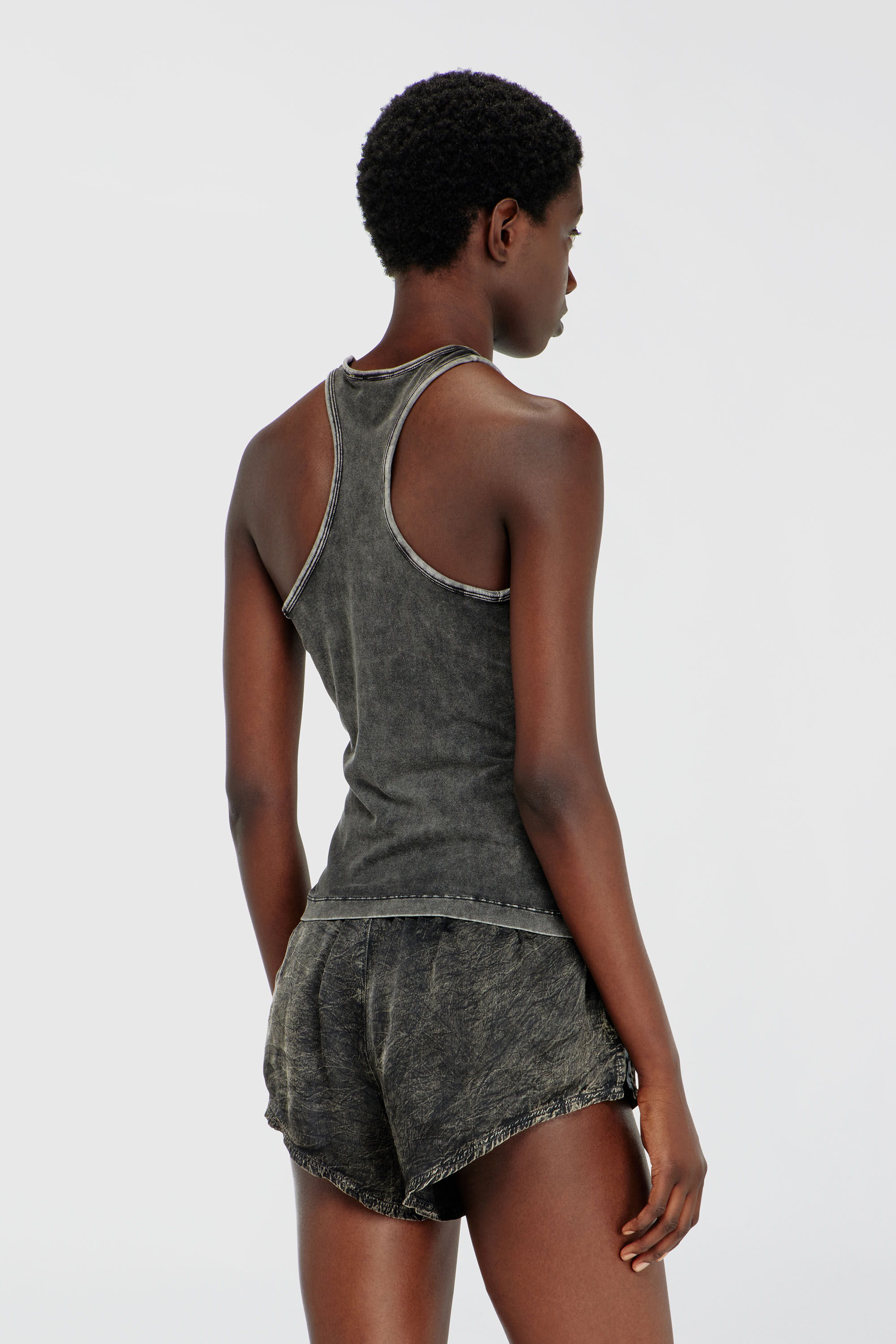 Diesel - IRENE-DNM, Damen Tanktop aus Baumwolle in Dunkelgrau - 4