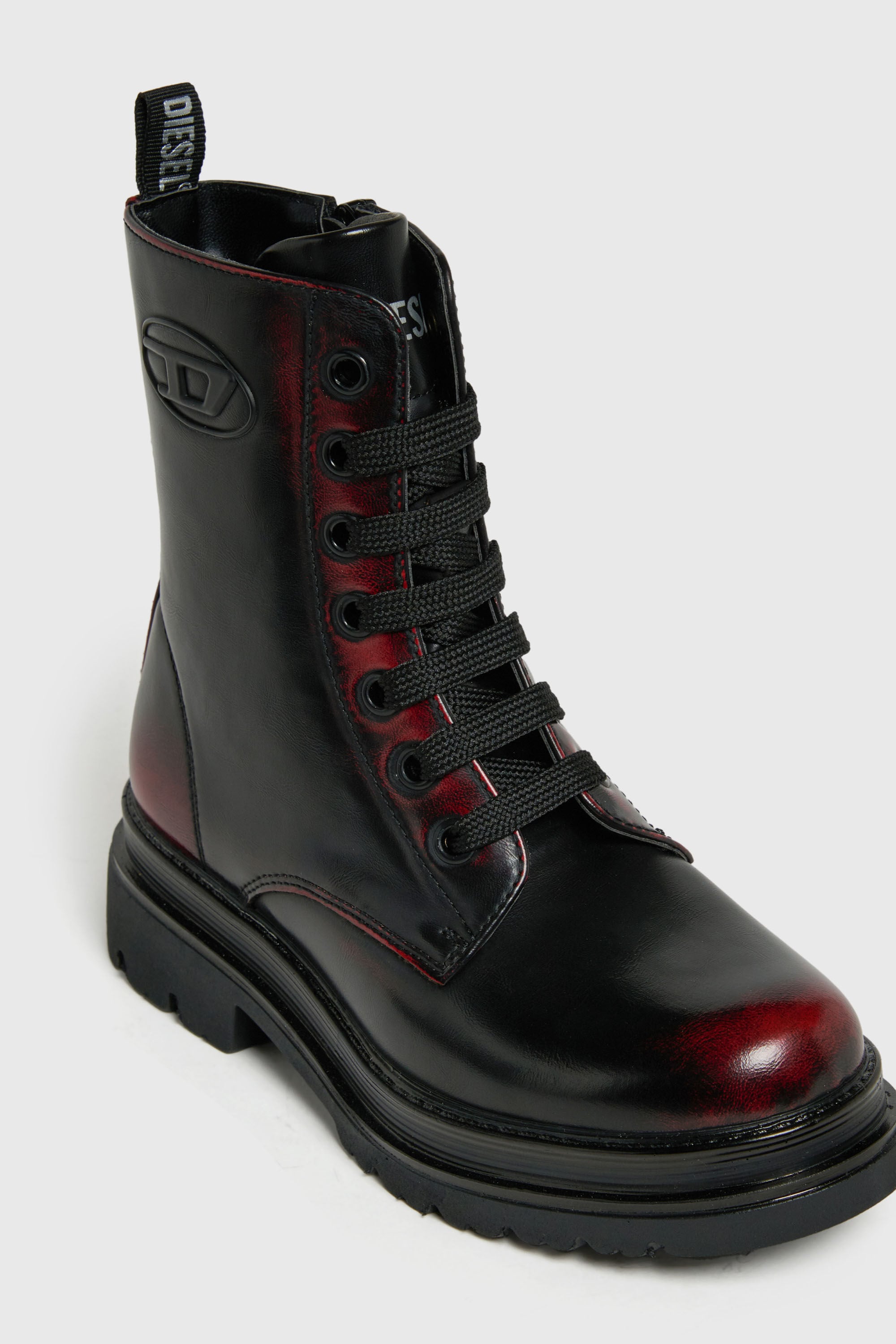Diesel - D-ANFISTR-ABR, Unisex D-Anfistr - Combat-Boots mit Zweiton-Effekt in Schwarz - 4