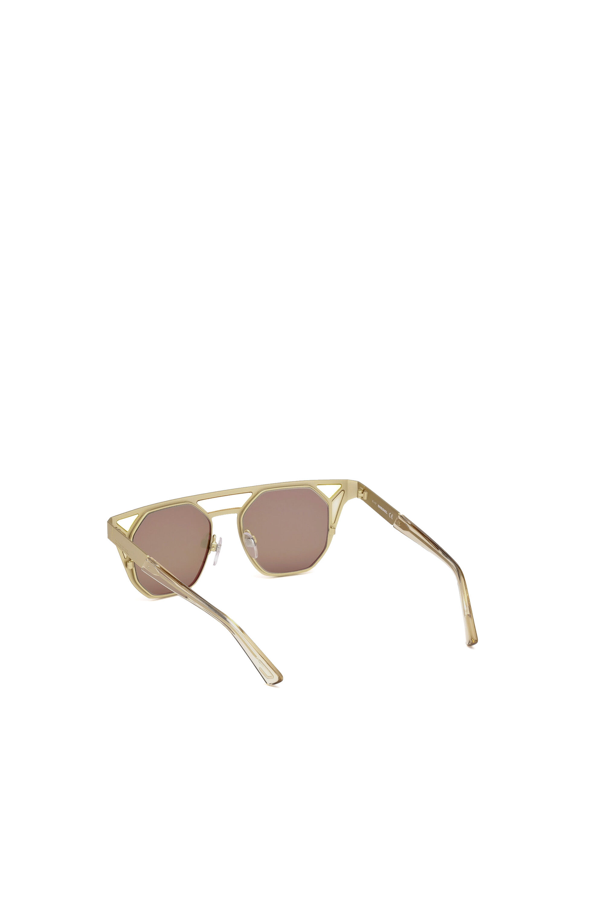 Diesel - DL0249, Damen Sonnenbrille im Stil von Buntglasfenstern in Gold - 3
