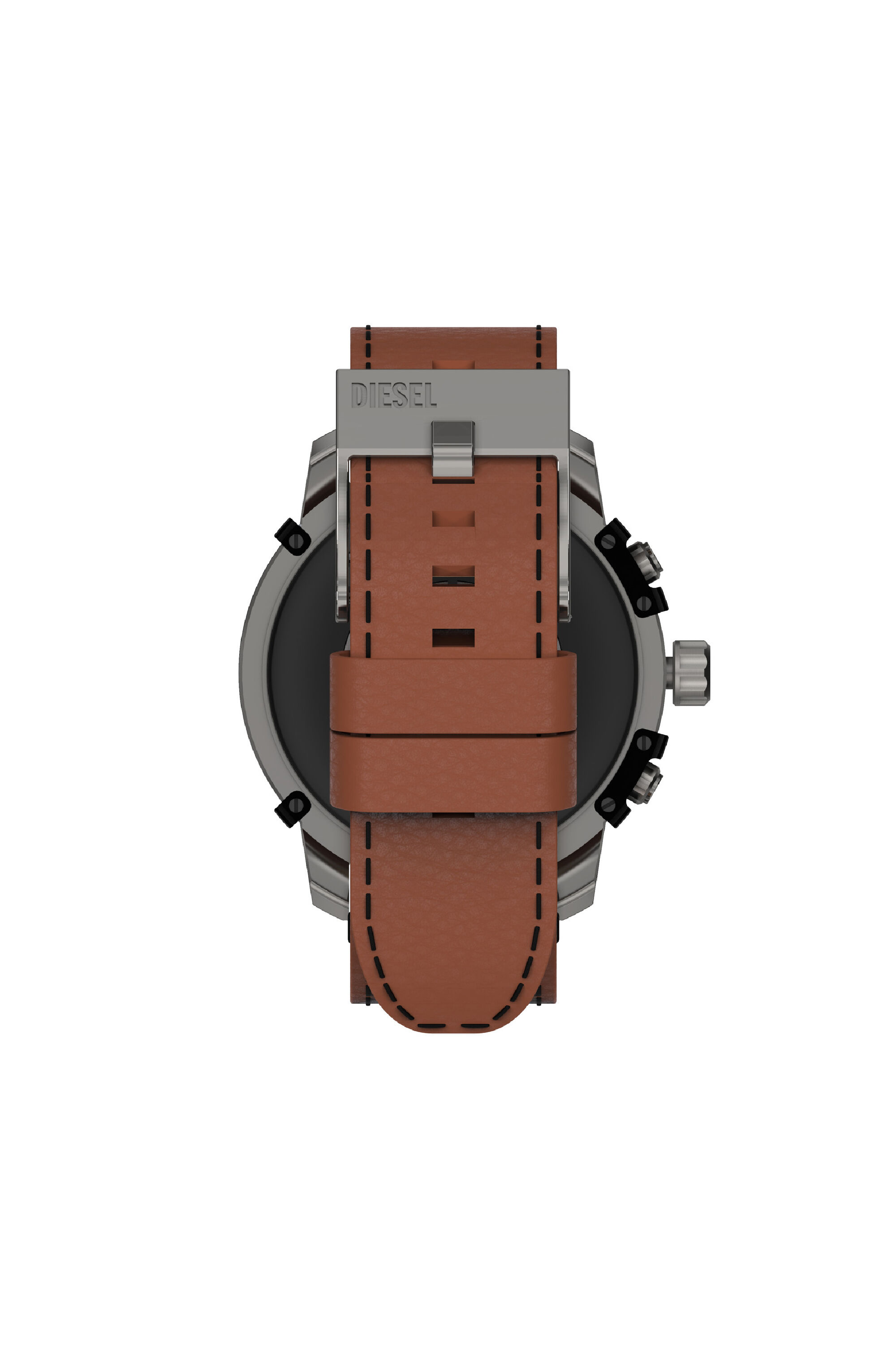Herren Griffed Lederarmband smartwatch | Braun | Diesel