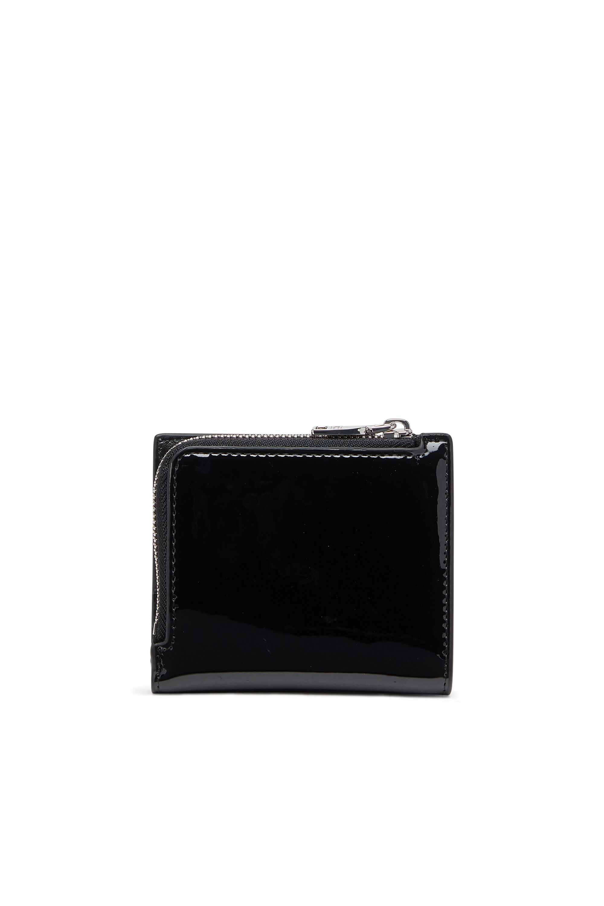 Diesel - PLAY BI FOLD ZIP L, Damen Faltportemonnaie aus glänzendem PU in Schwarz - 2