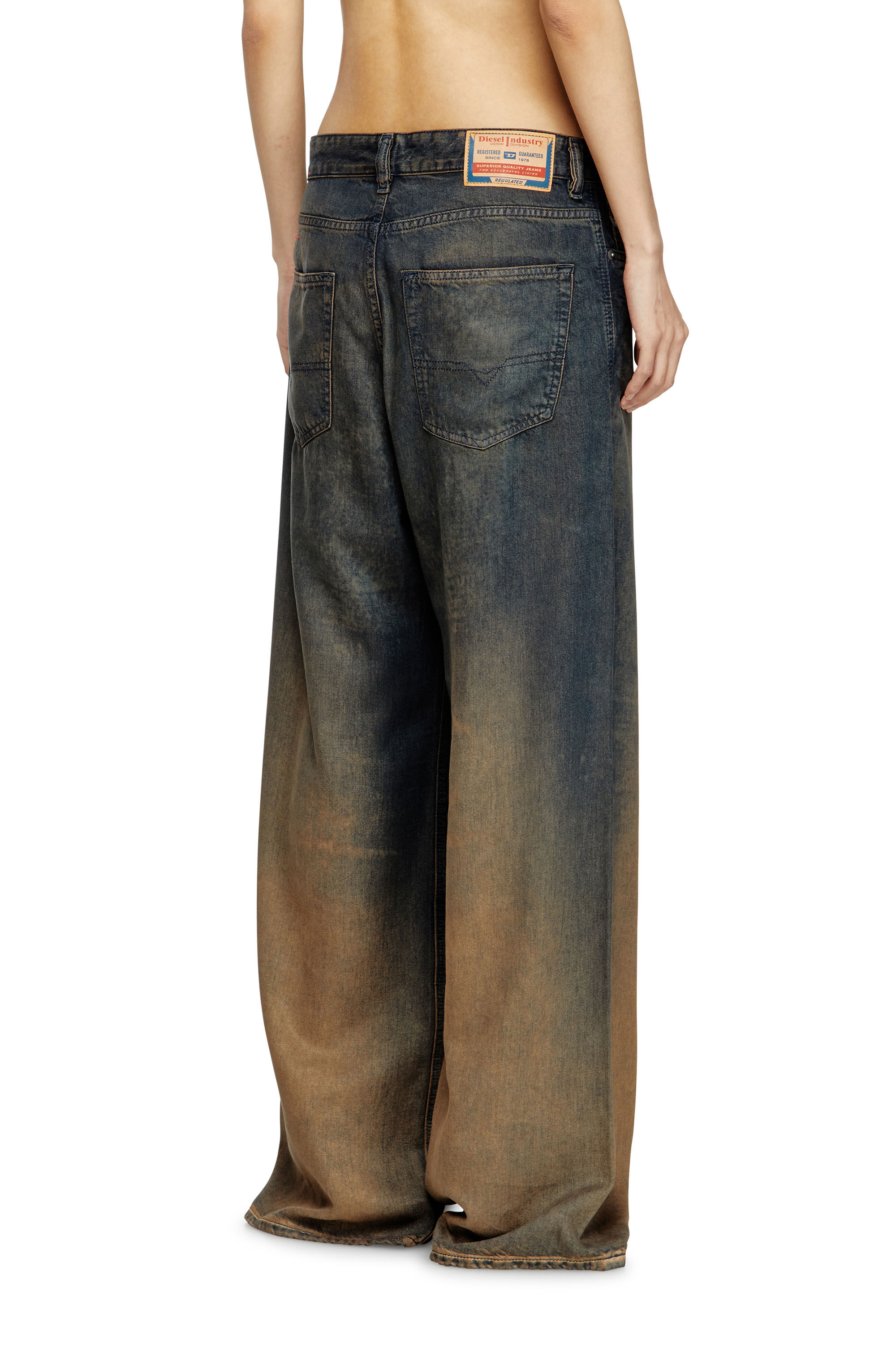 Diesel - Damen Relaxed Jeans 1996 D-Sire 068TF, Blau/Braun - 4