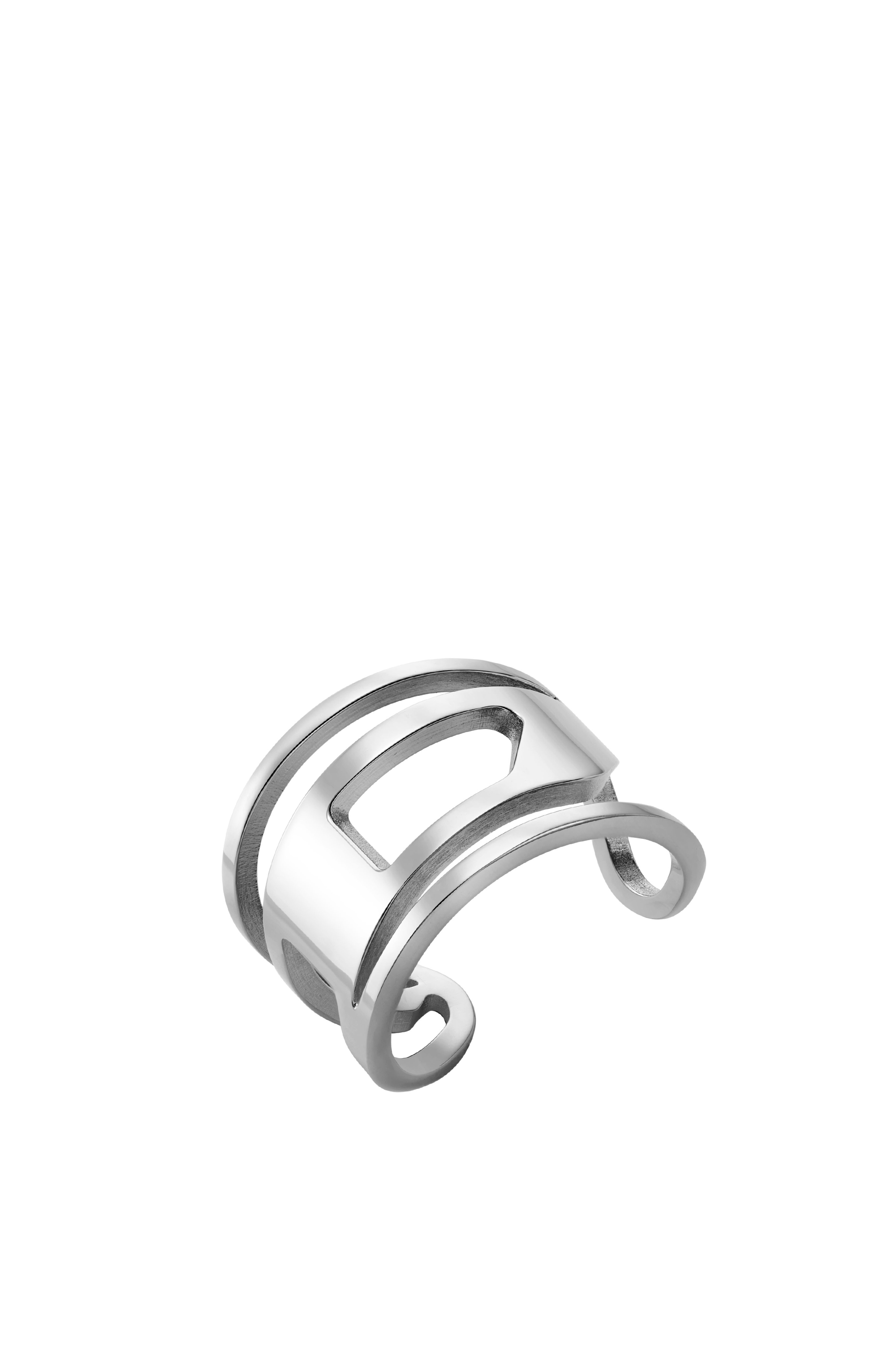 Diesel - DX1548040 JEWEL, Unisex Edelstahlband Ring in Silber - 1