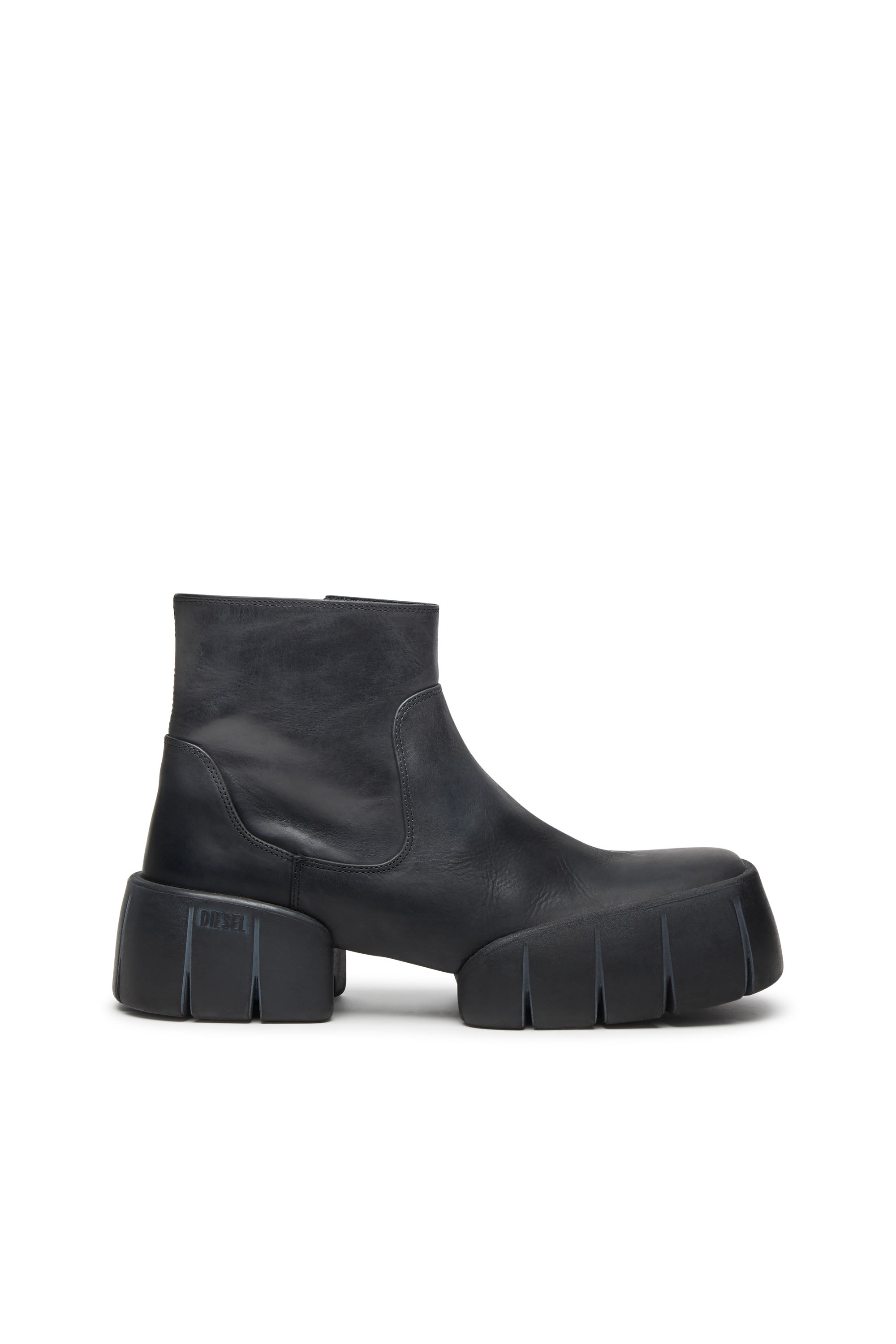 Diesel - D-TEX BT, Herren Stiefeletten aus Fetteleder mit geteilter Sohle in Schwarz - 1
