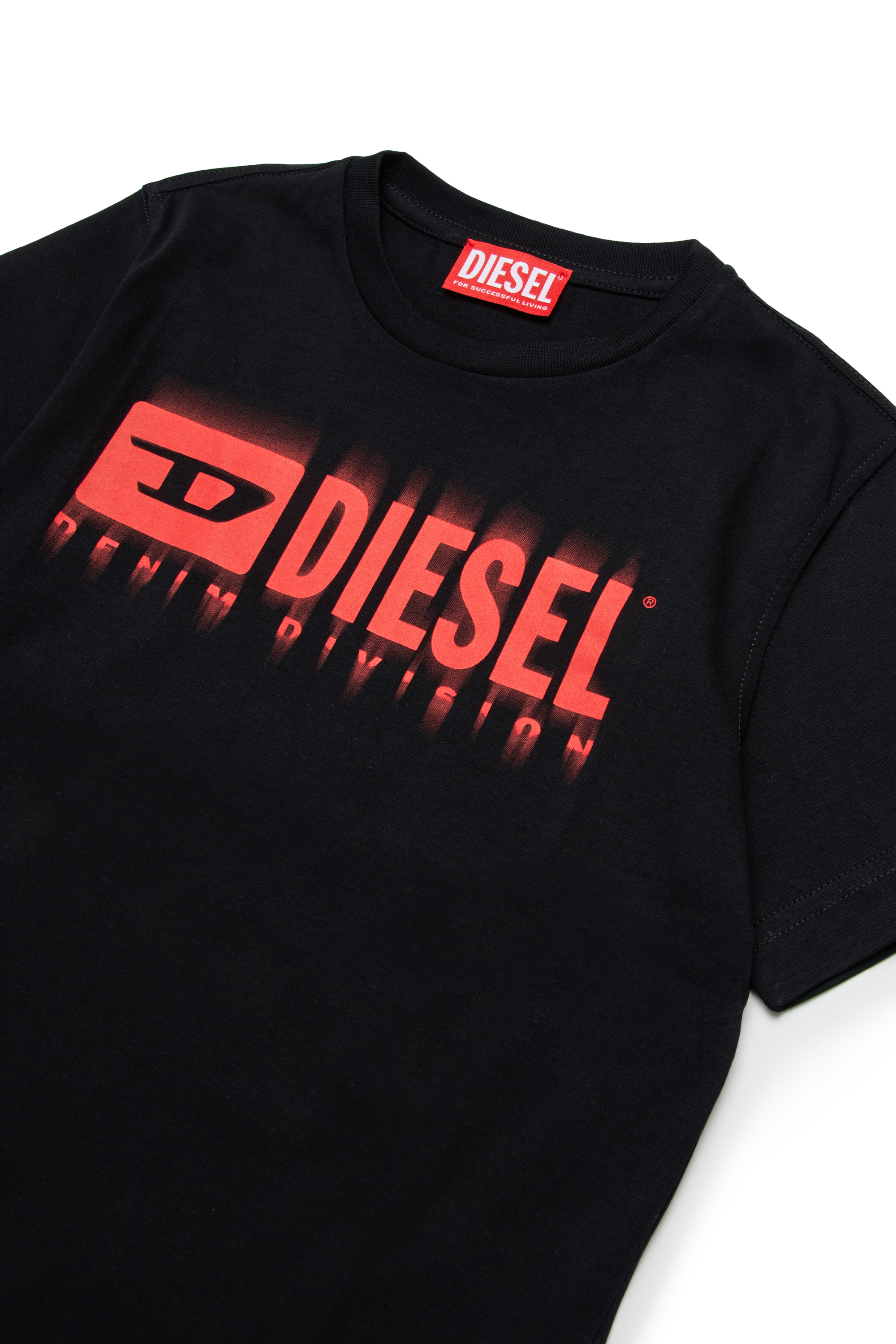 Diesel - TDIEGORL6, Herren T-Shirt mit verschmiertem Logo in Schwarz - 3