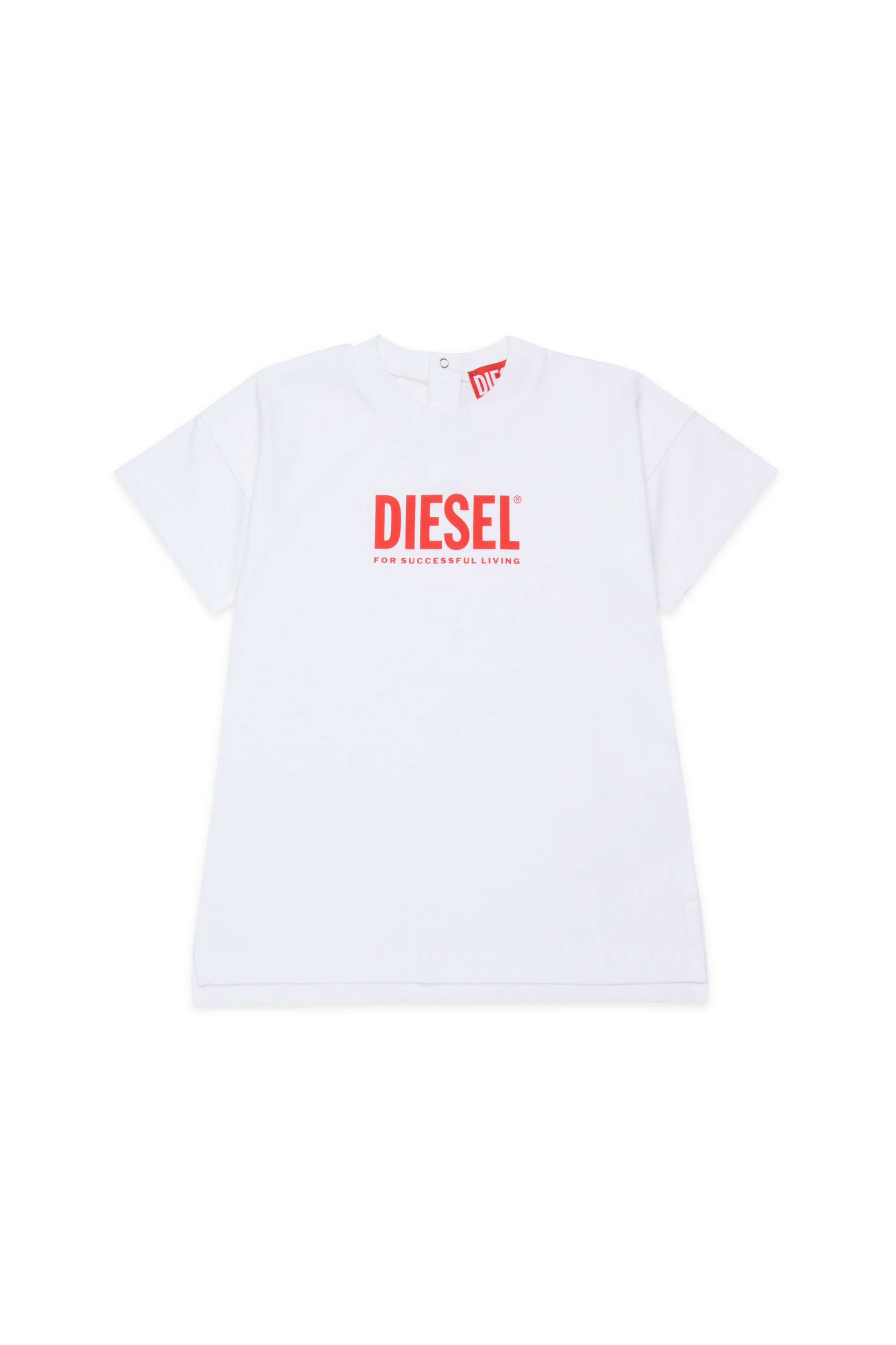 Diesel - MCUZIB, Damen Baumwoll-T-Shirt mit Logoprint in Wei&szlig; - 1