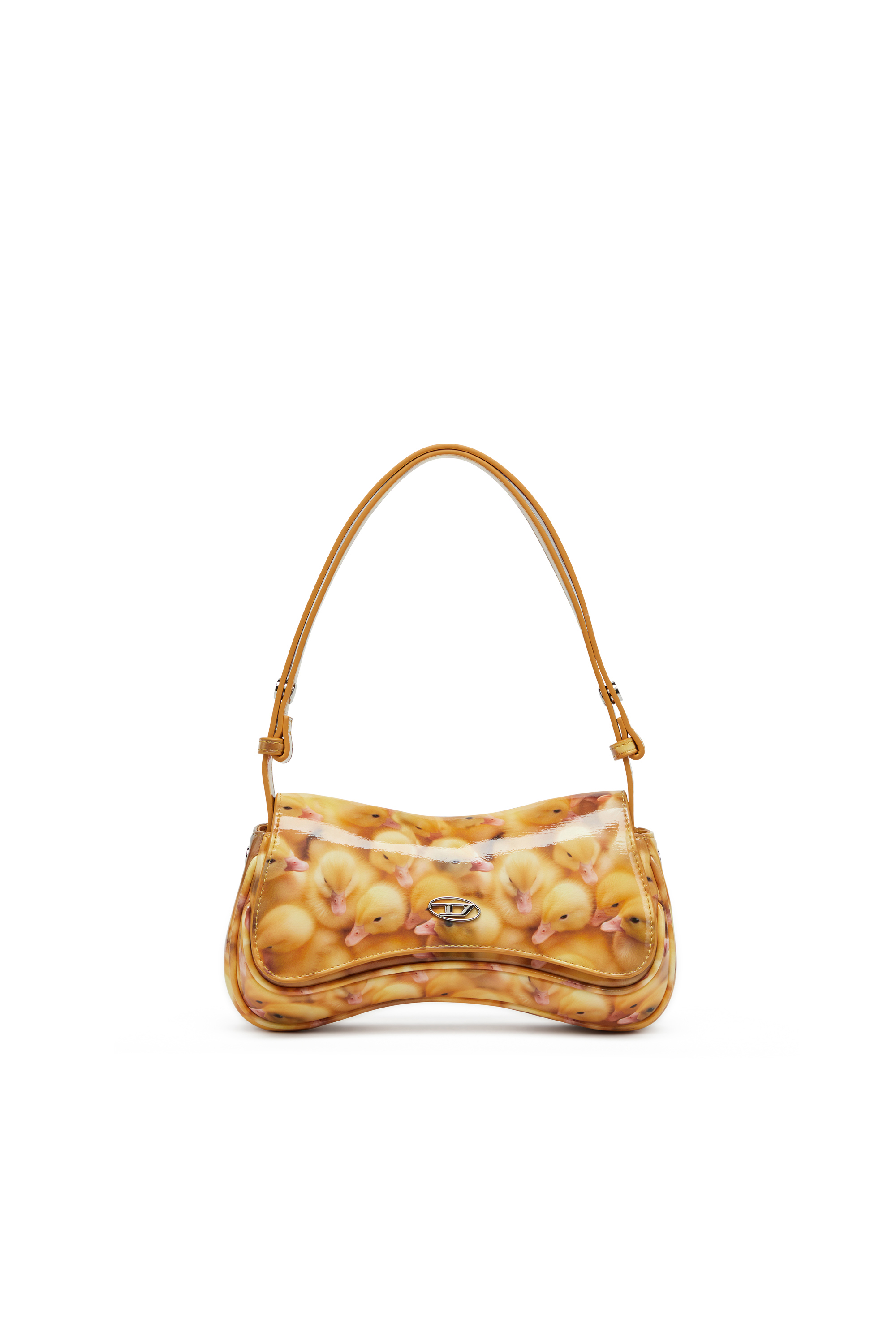 Diesel - PLAY CLUTCH, Damen Play-Glänzende Clutch mit Print in Gelb - 2