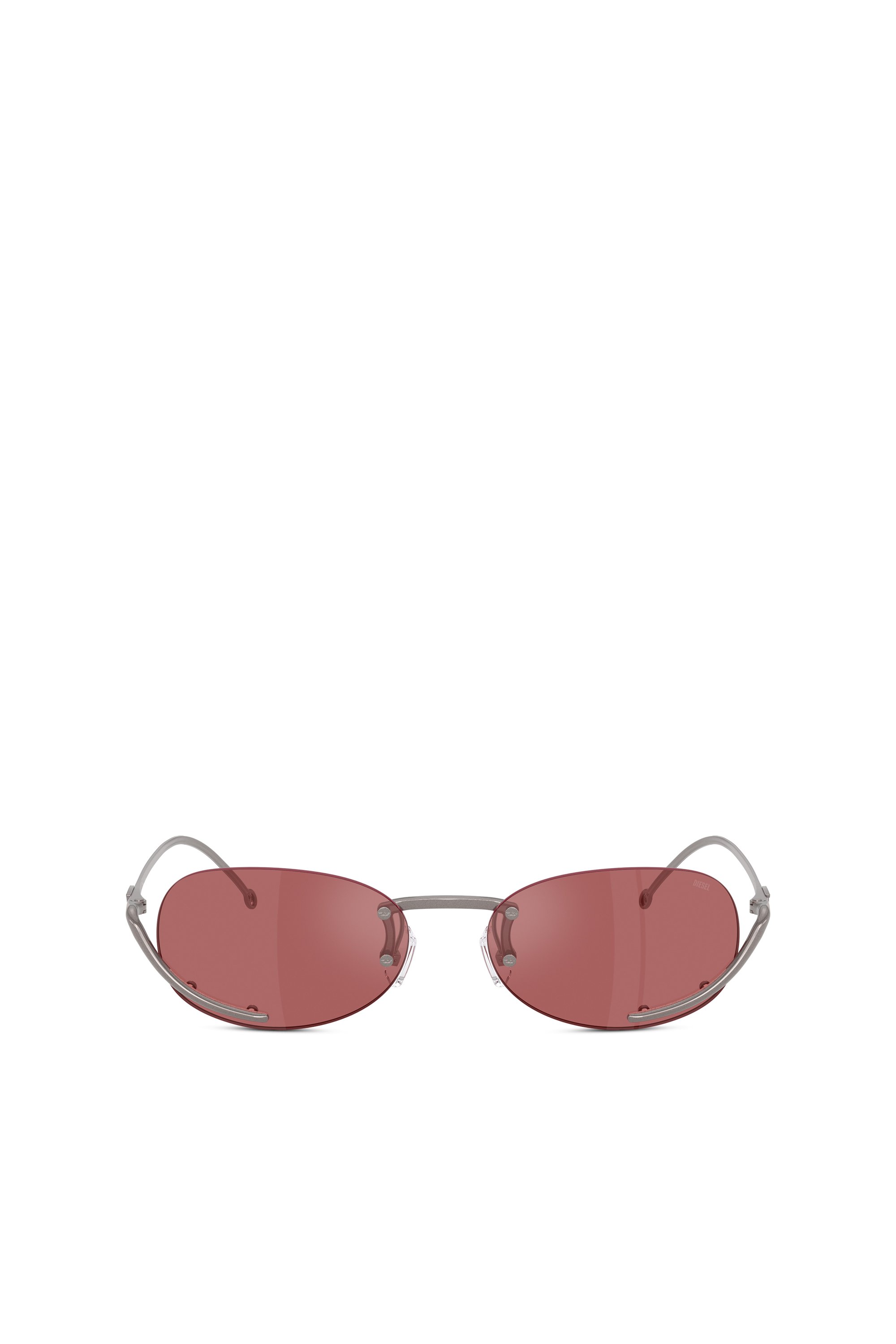 Diesel - 0DL1004, Unisex Ovaler Modell Brille in Rot - 1